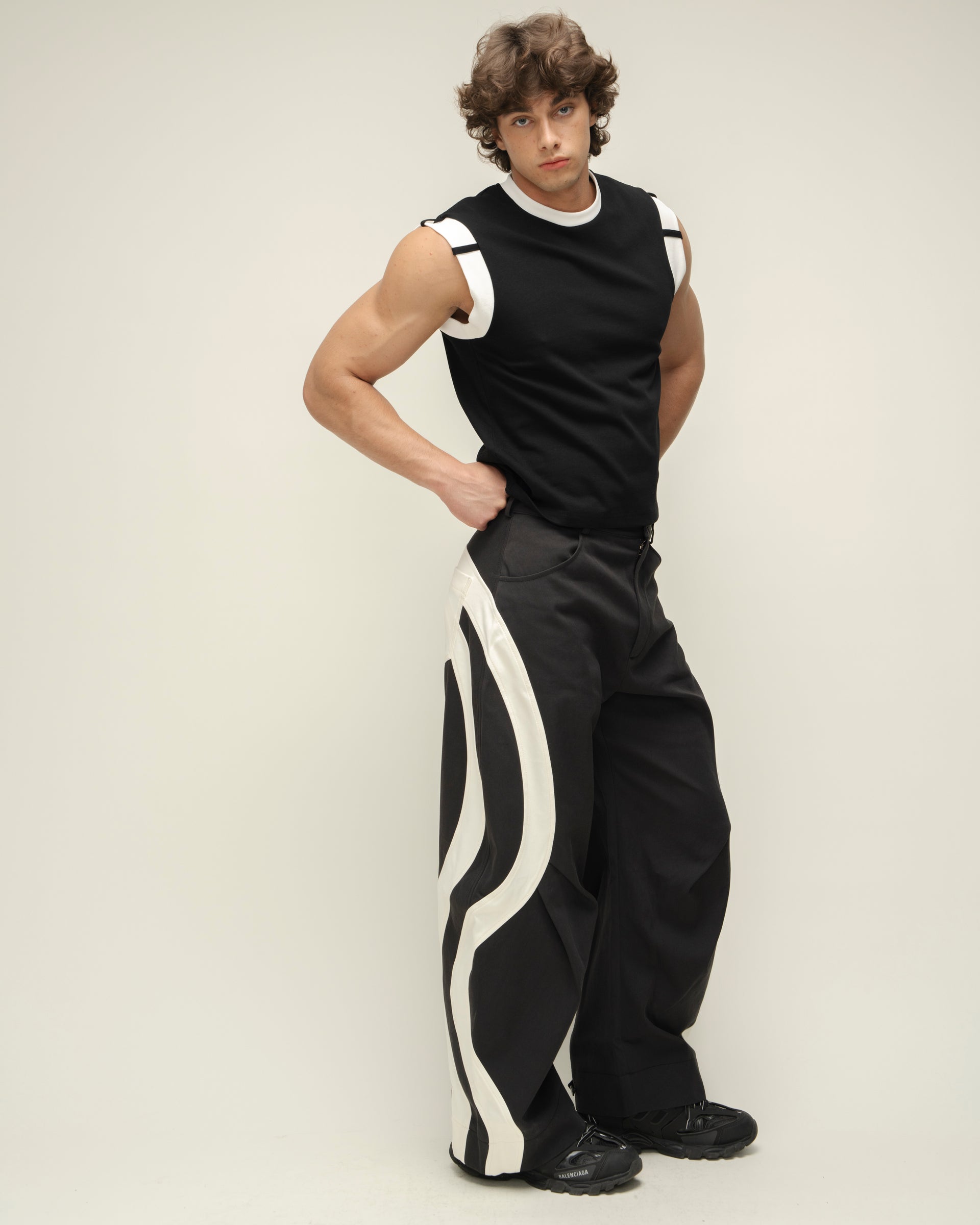"Riding the Wave" Black Trousers