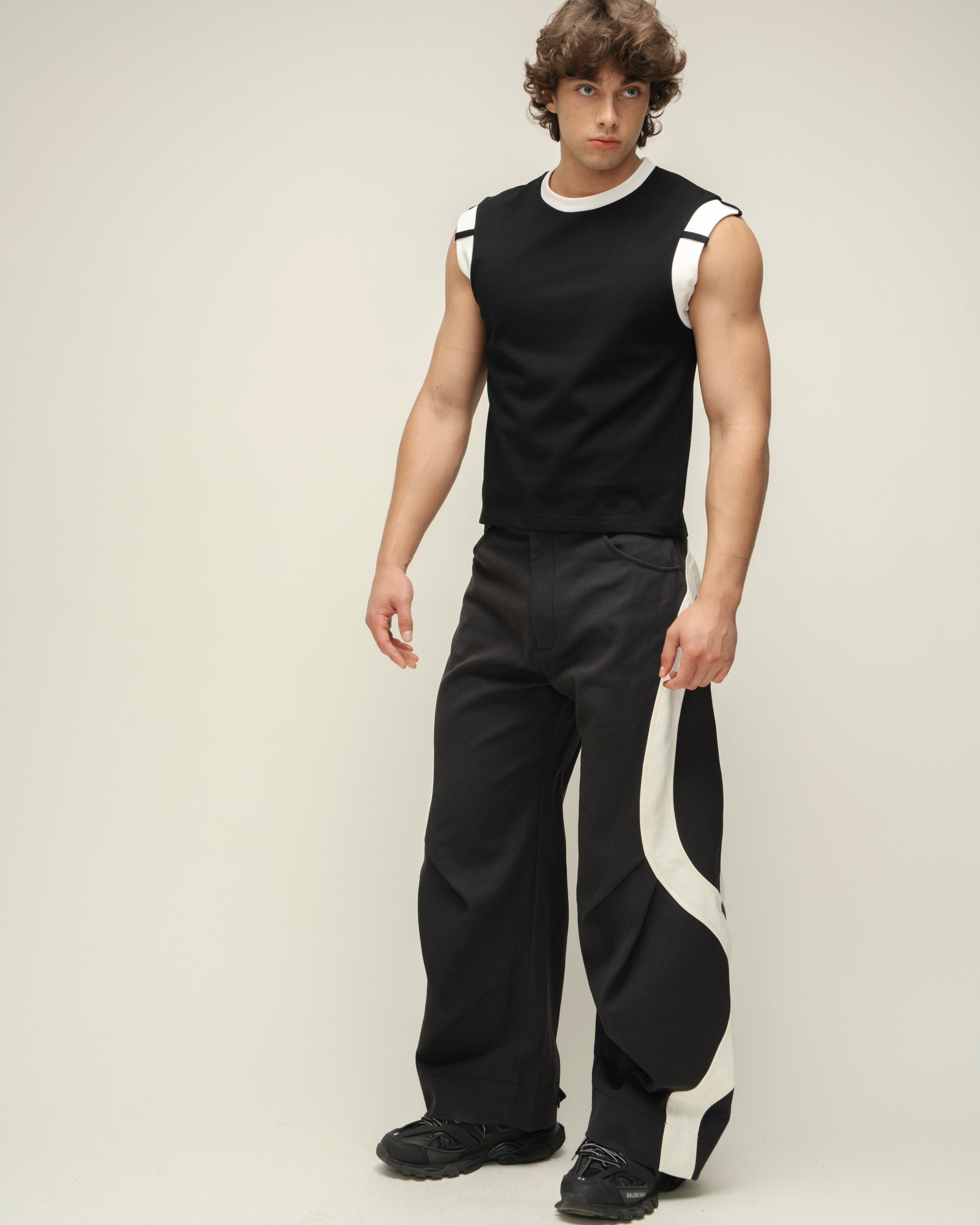 "Riding the Wave" Black Trousers
