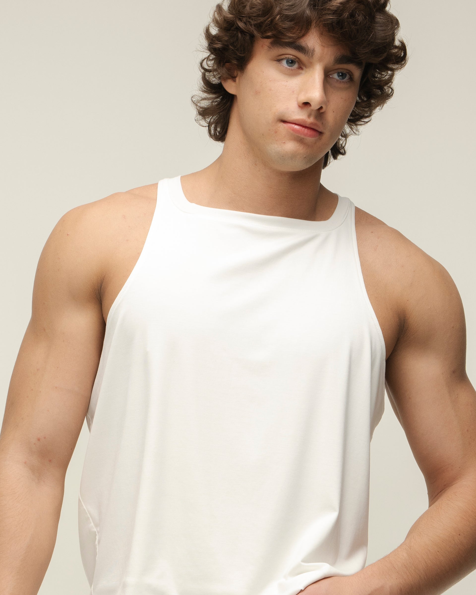 "Antique" White Tank Top