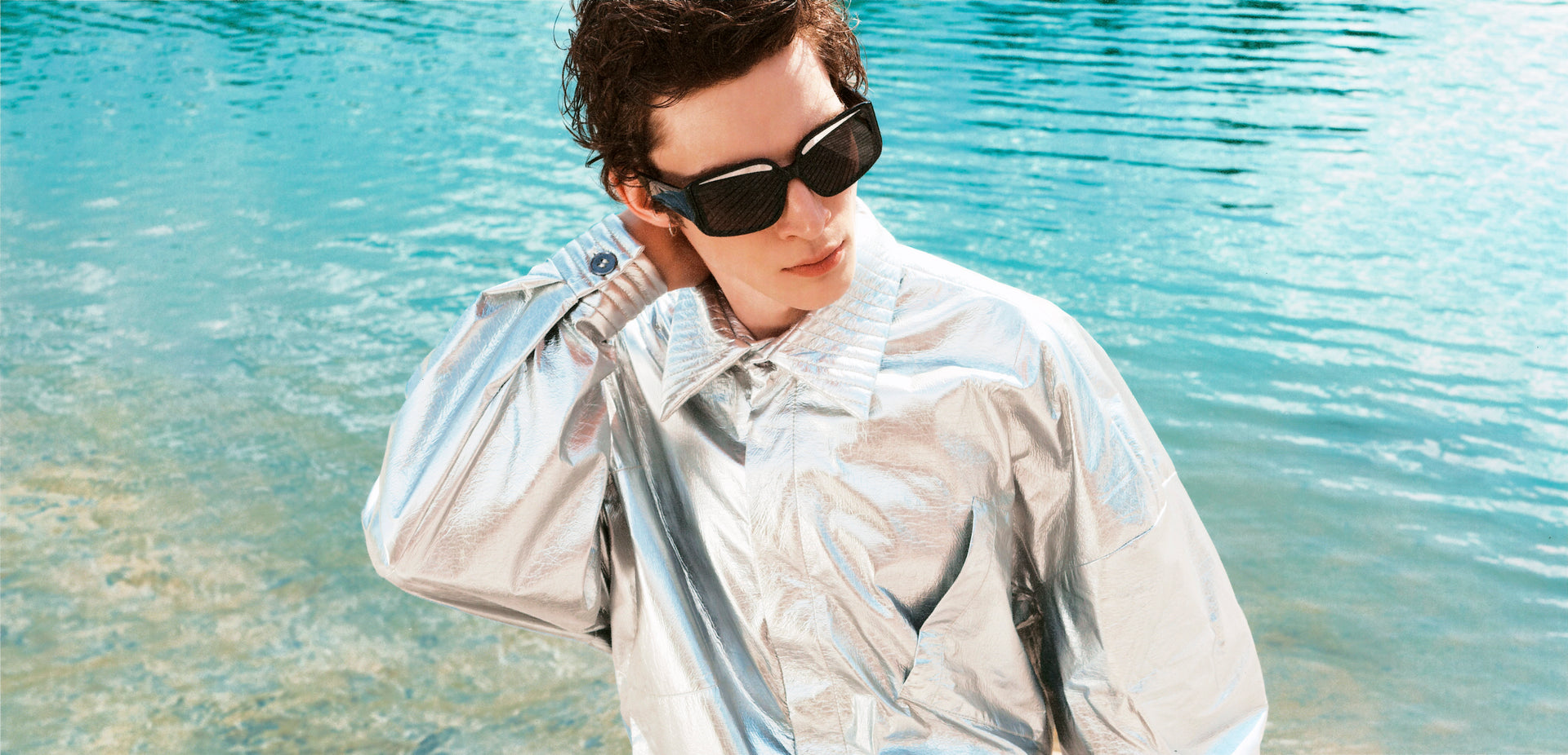 Fakoshima x ChernimCherno "Eyebrow" Sunglasses (Black–Gold)