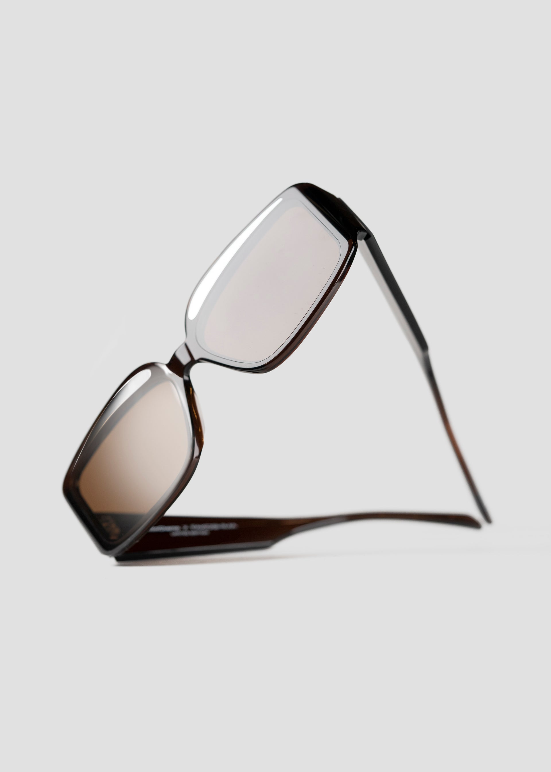 Fakoshima x ChernimCherno "Eyebrow" Sunglasses (Brown–Silver)