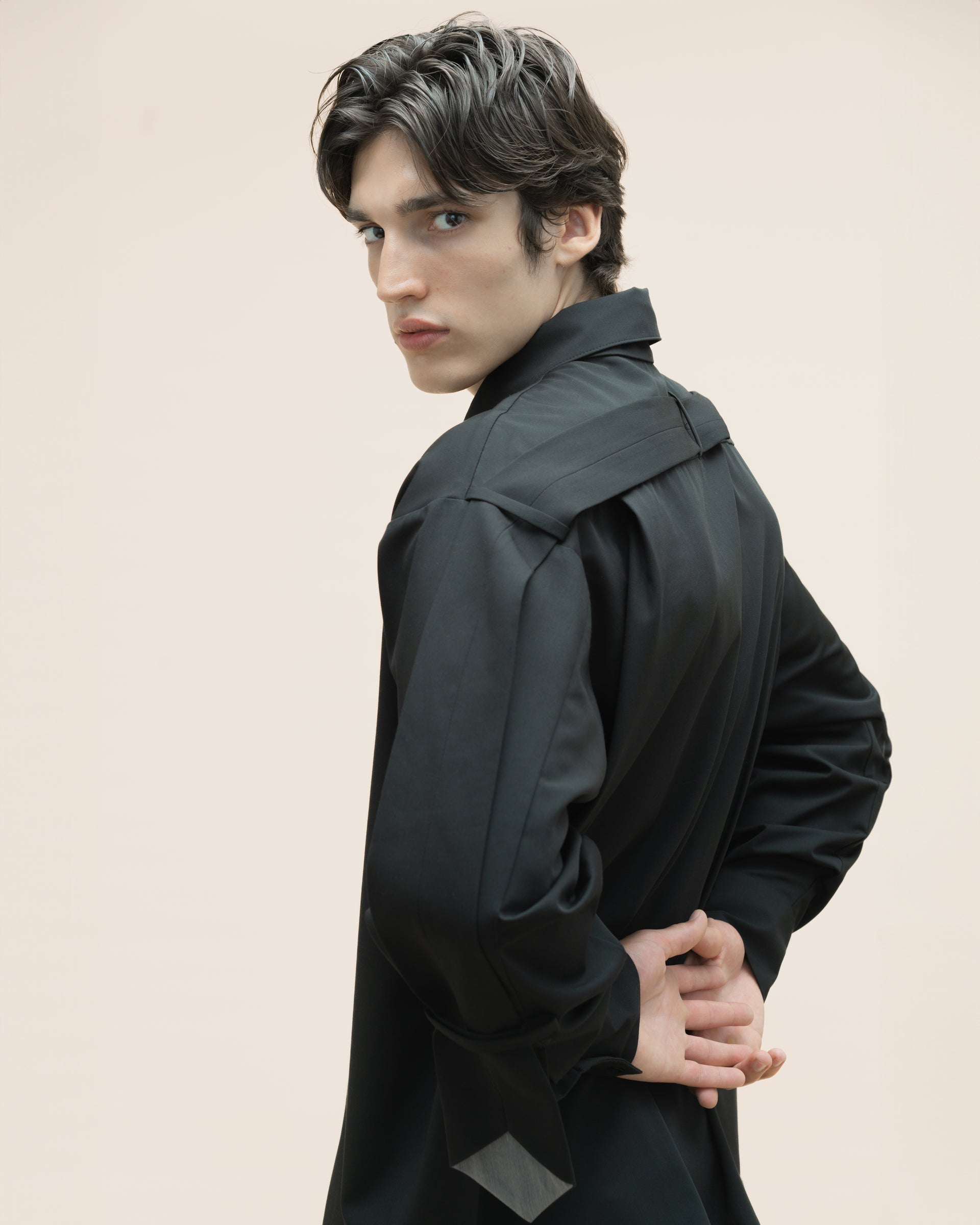 "Tie" Black Shirt