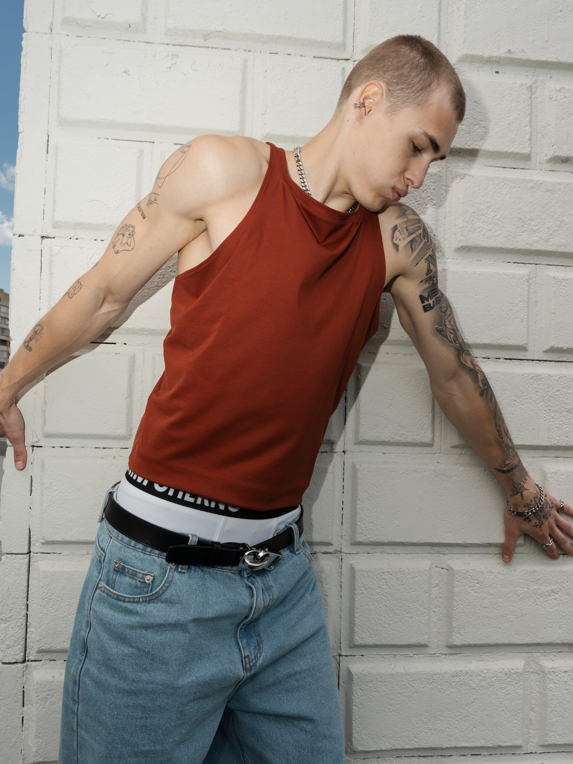 "Antique" Brown Tank Top