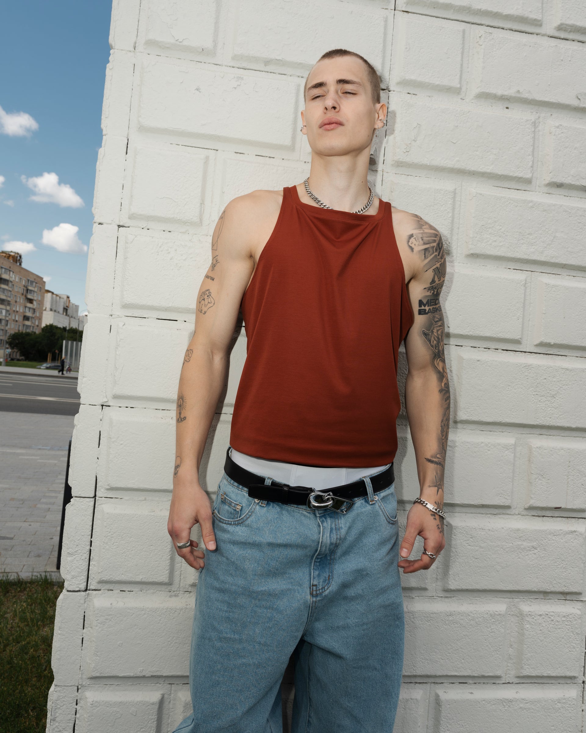 "Antique" Brown Tank Top