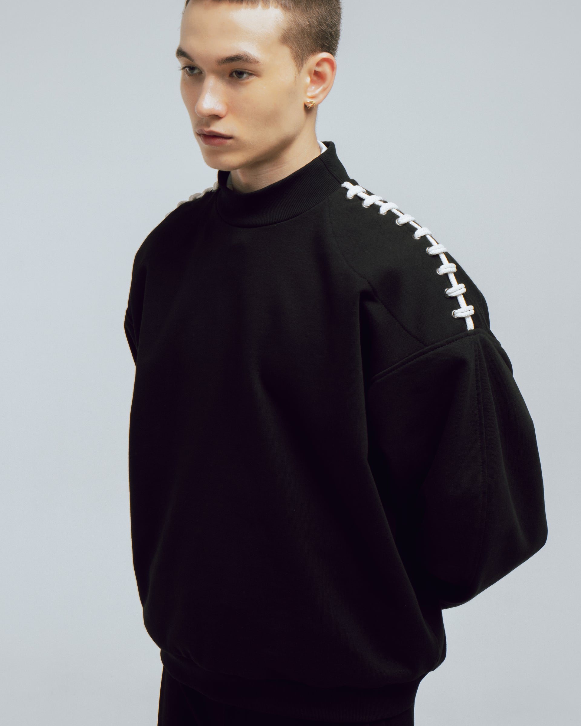 "Rugby" Black Sweatshirt