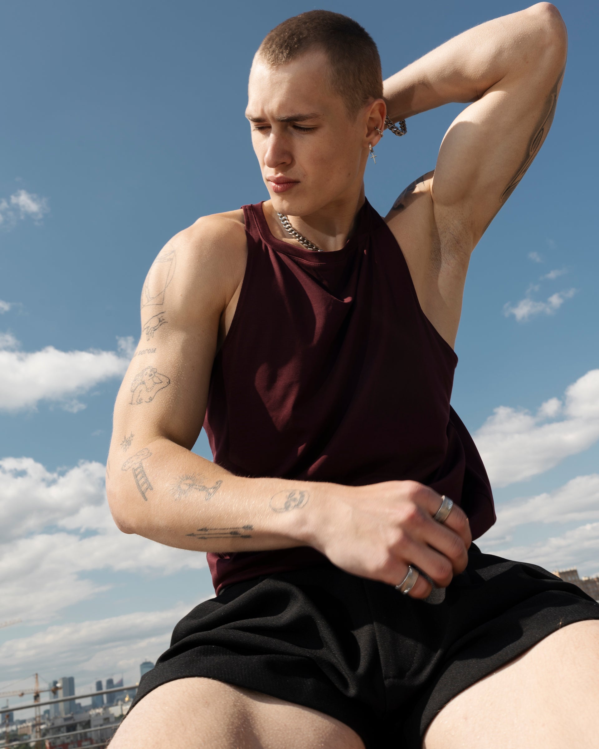 "Antique" Burgundy Tank Top