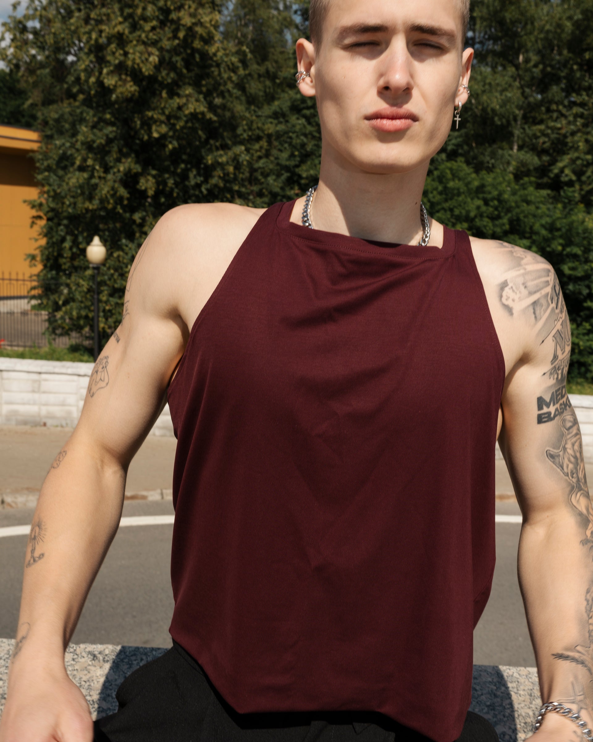 "Antique" Burgundy Tank Top