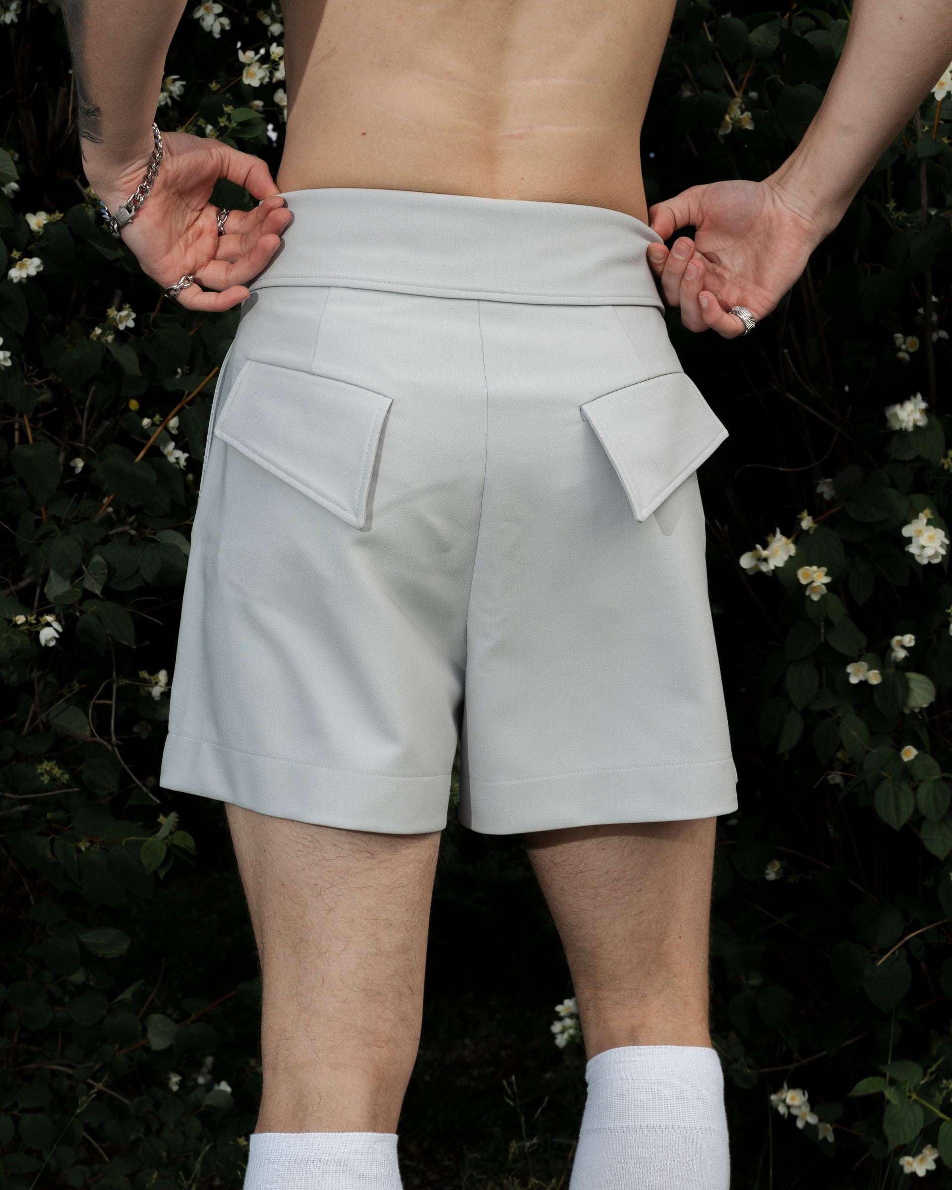 "Origami" Grey Shorts