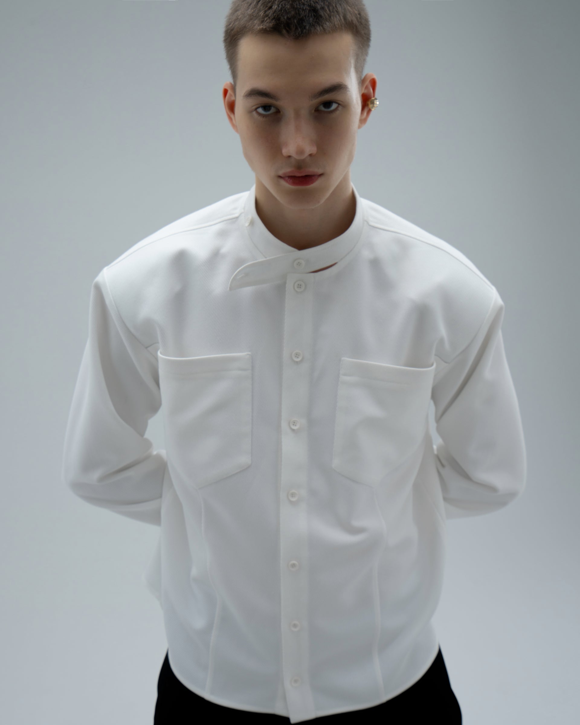 "Mandarin" White Shirt