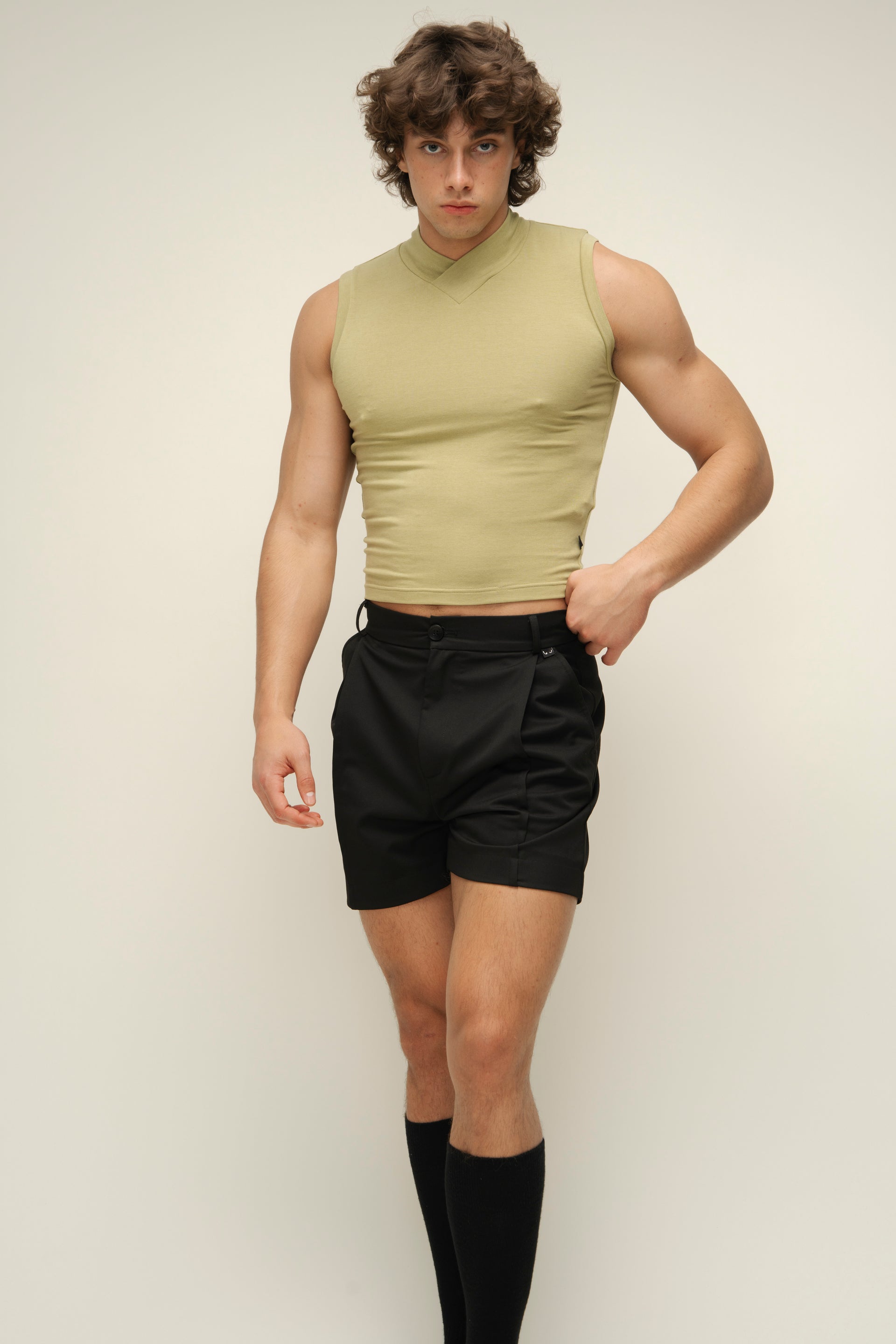 "Crossroad" Green Tank Top