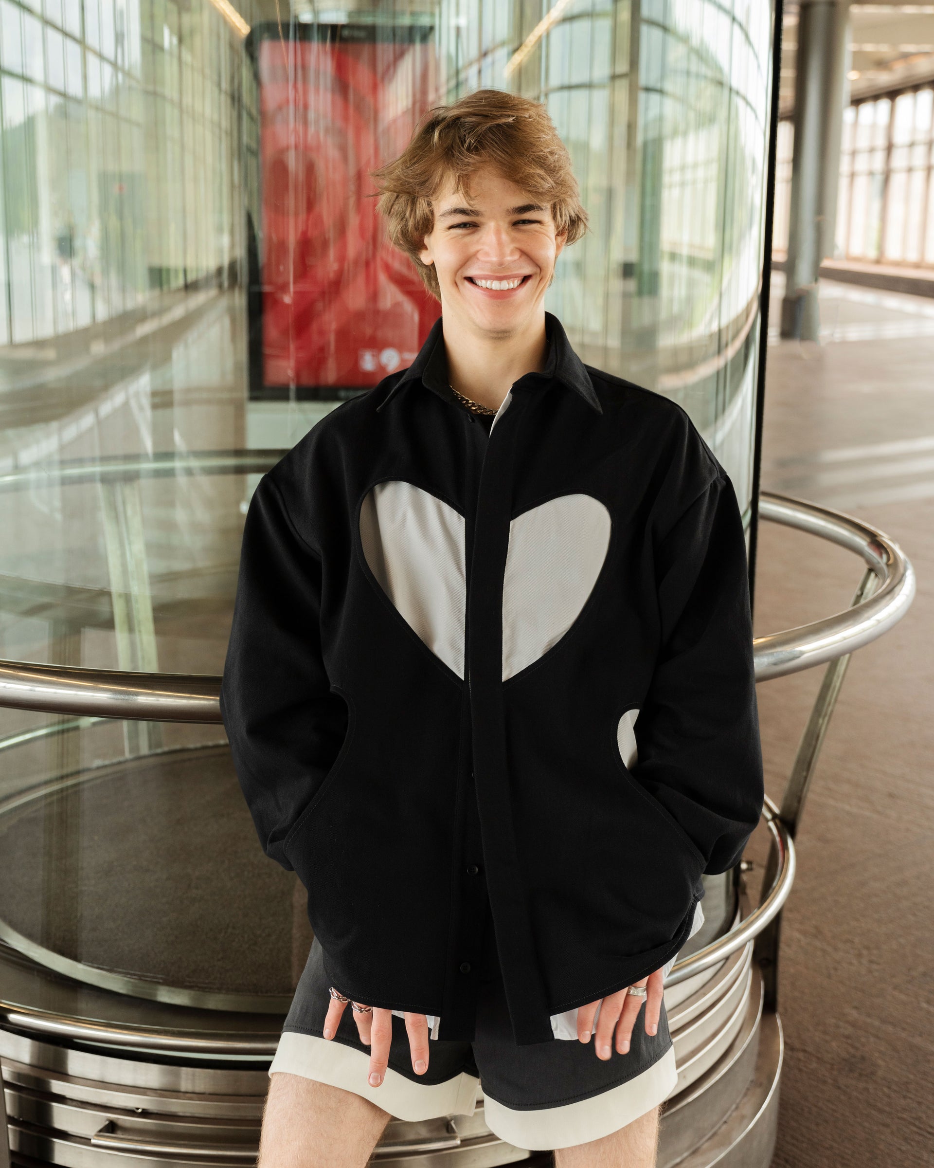 "Cupid" Black and White Shirt