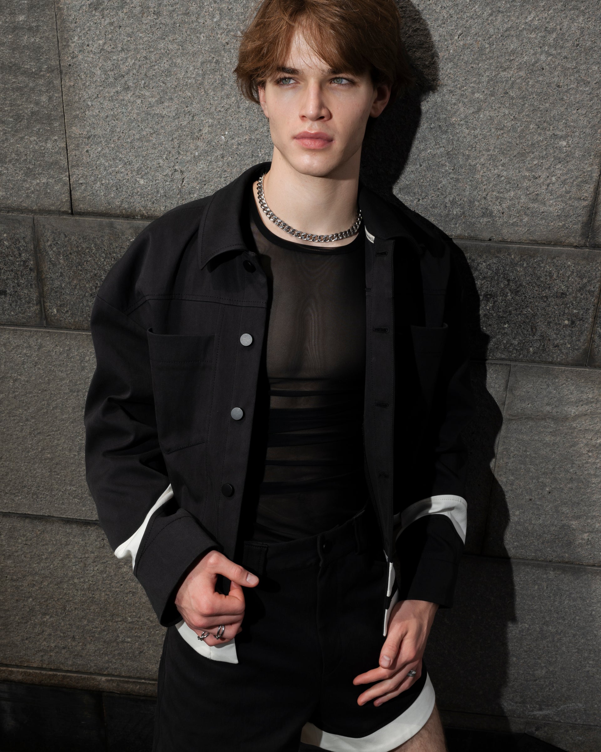 "Riding the Wave" Black Denim Shirt