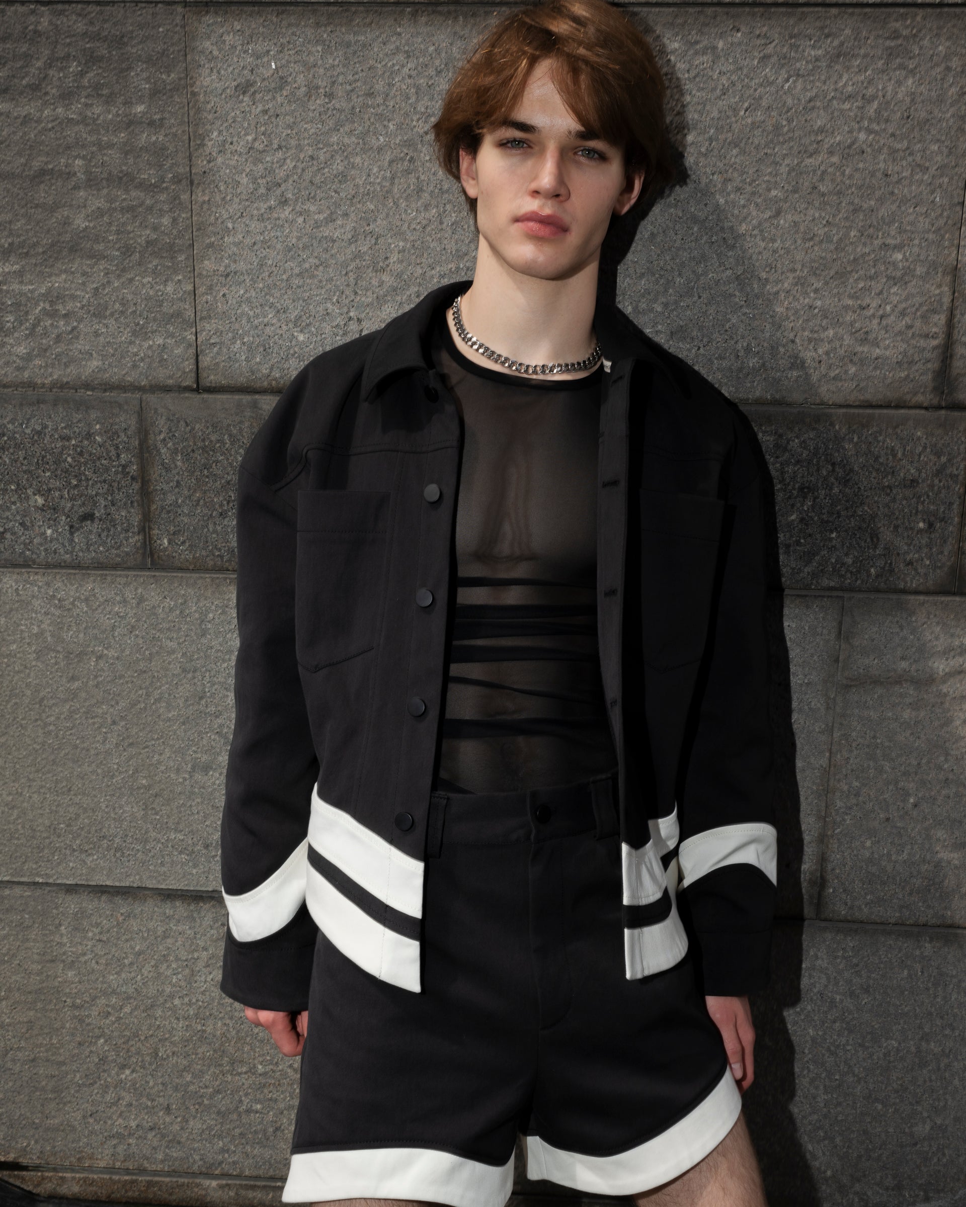 "Riding the Wave" Black Denim Shirt