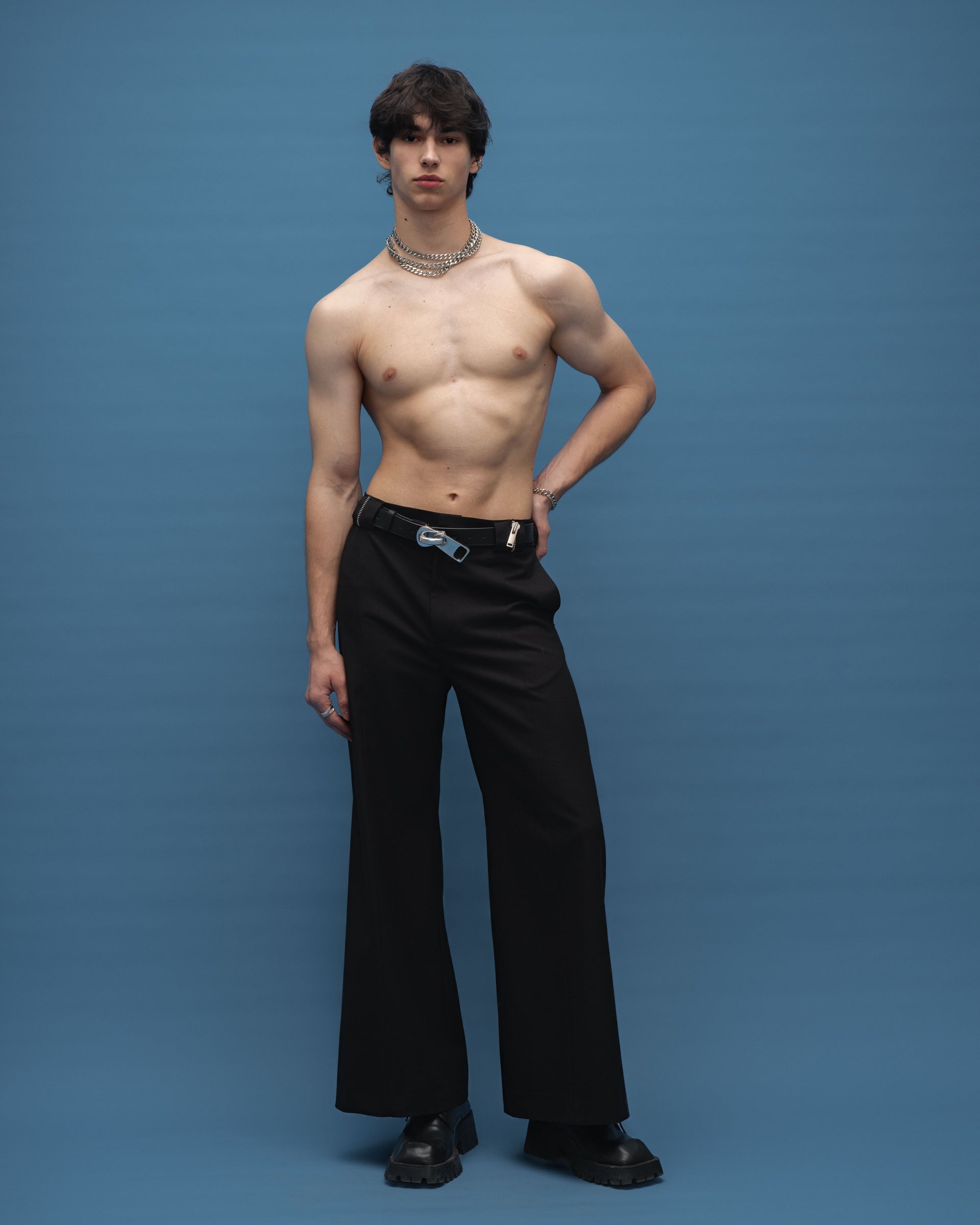 "Thunderbolt" Black Trousers