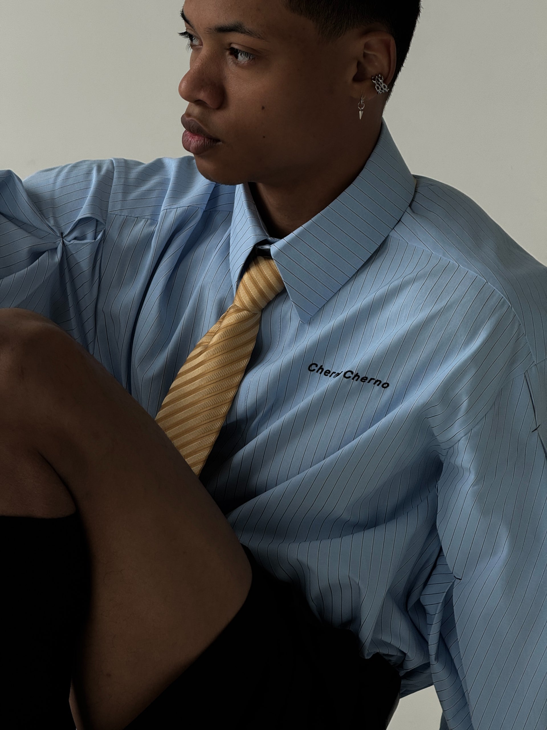 "Swan" Light Blue Shirt