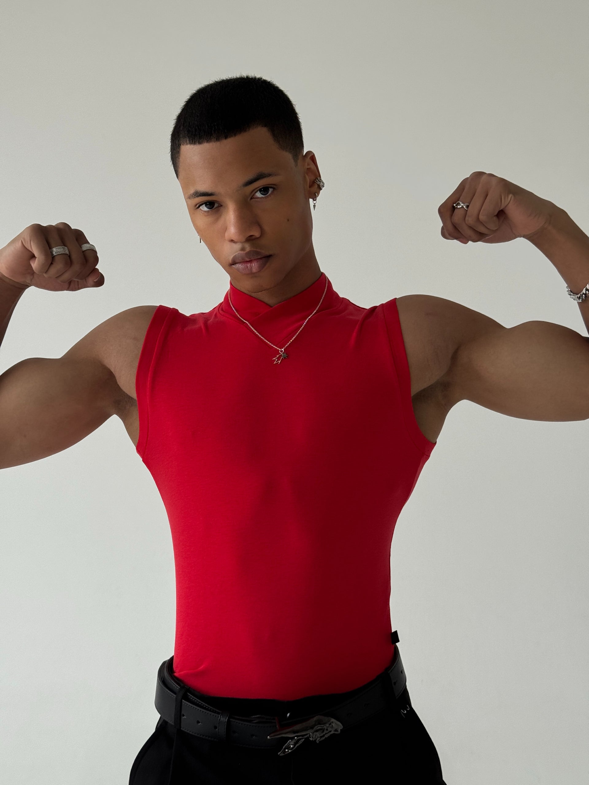 "Crossroad" Red Tank Top
