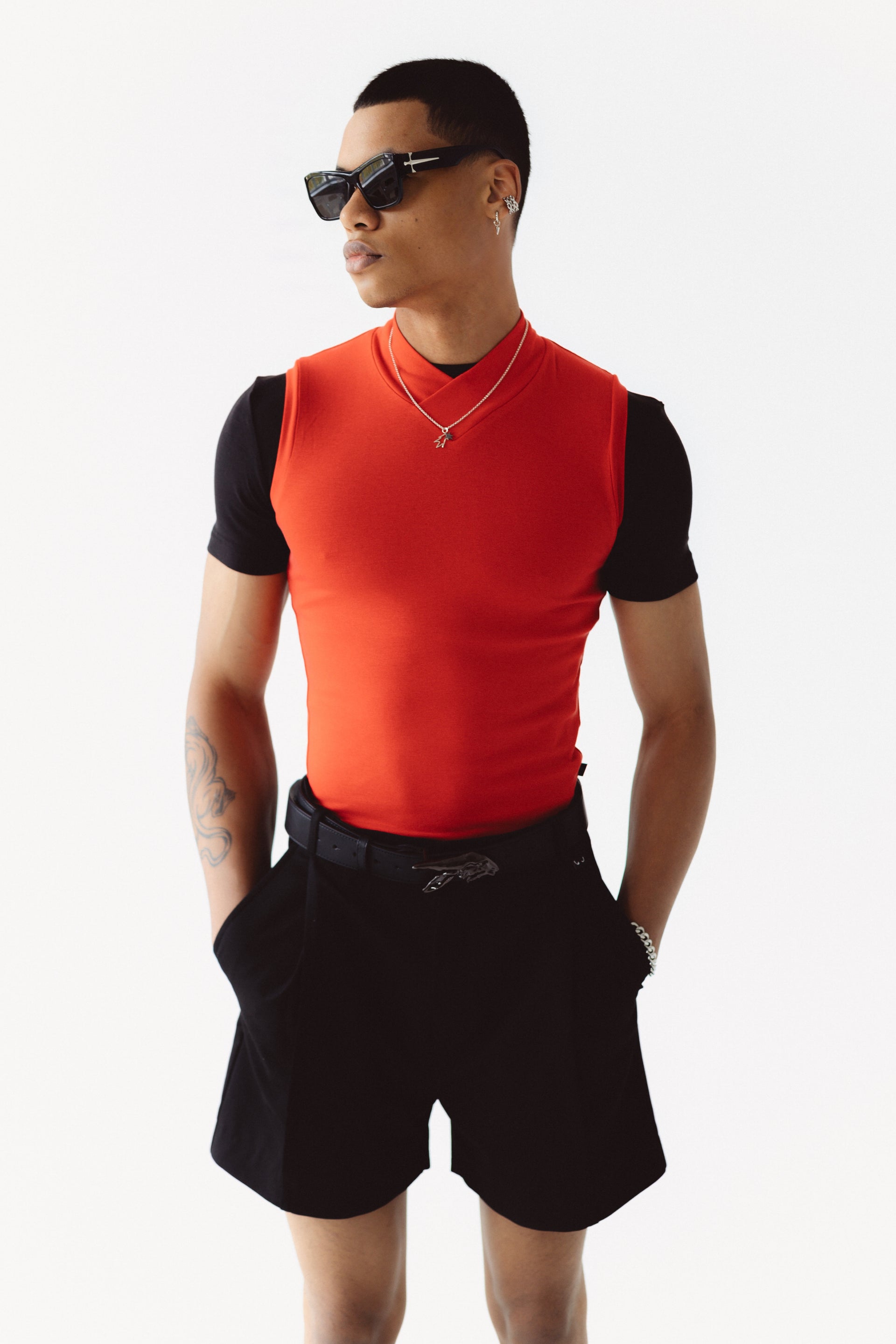 "Crossroad" Red Tank Top