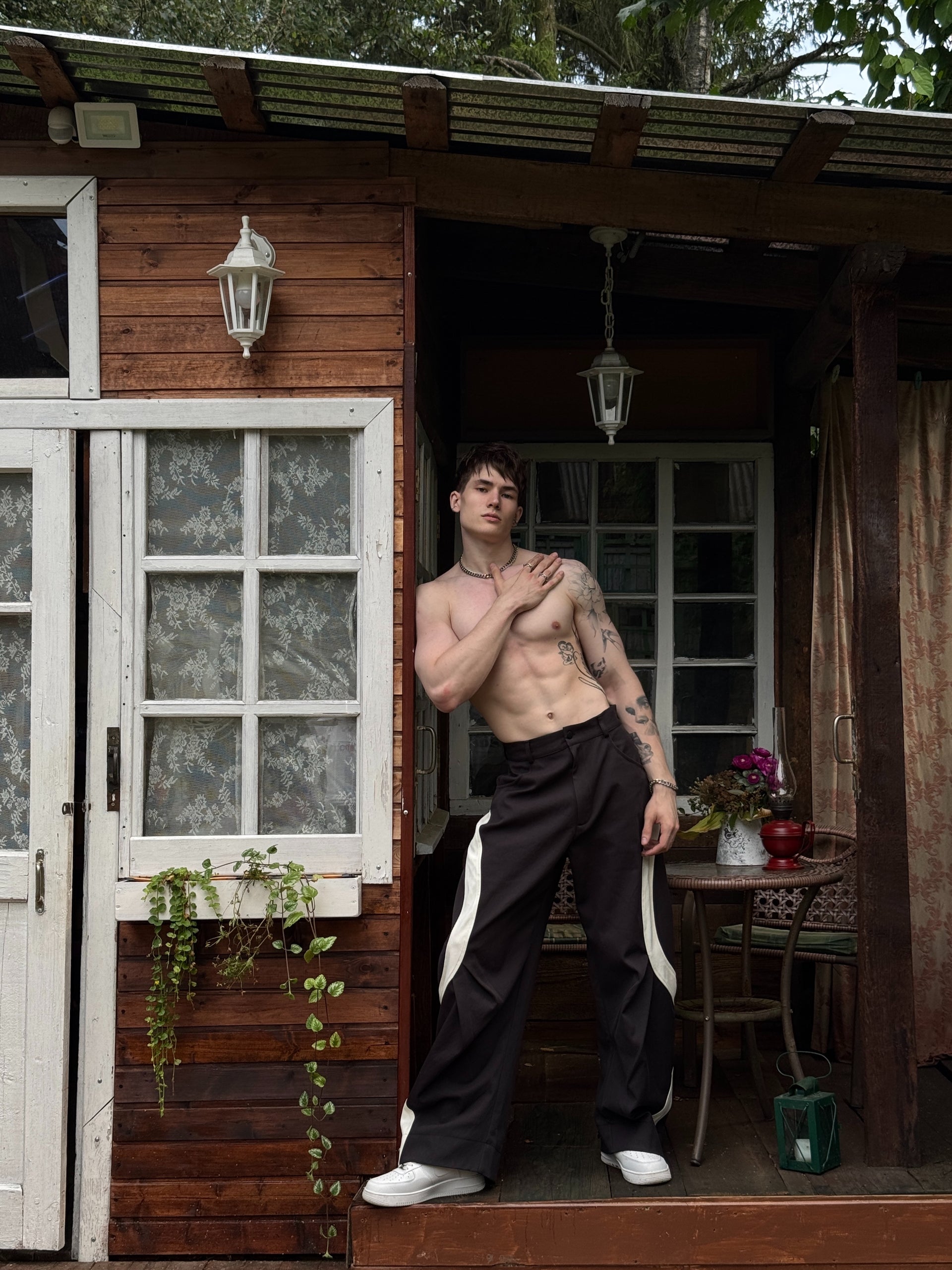 "Riding the Wave" Black Trousers