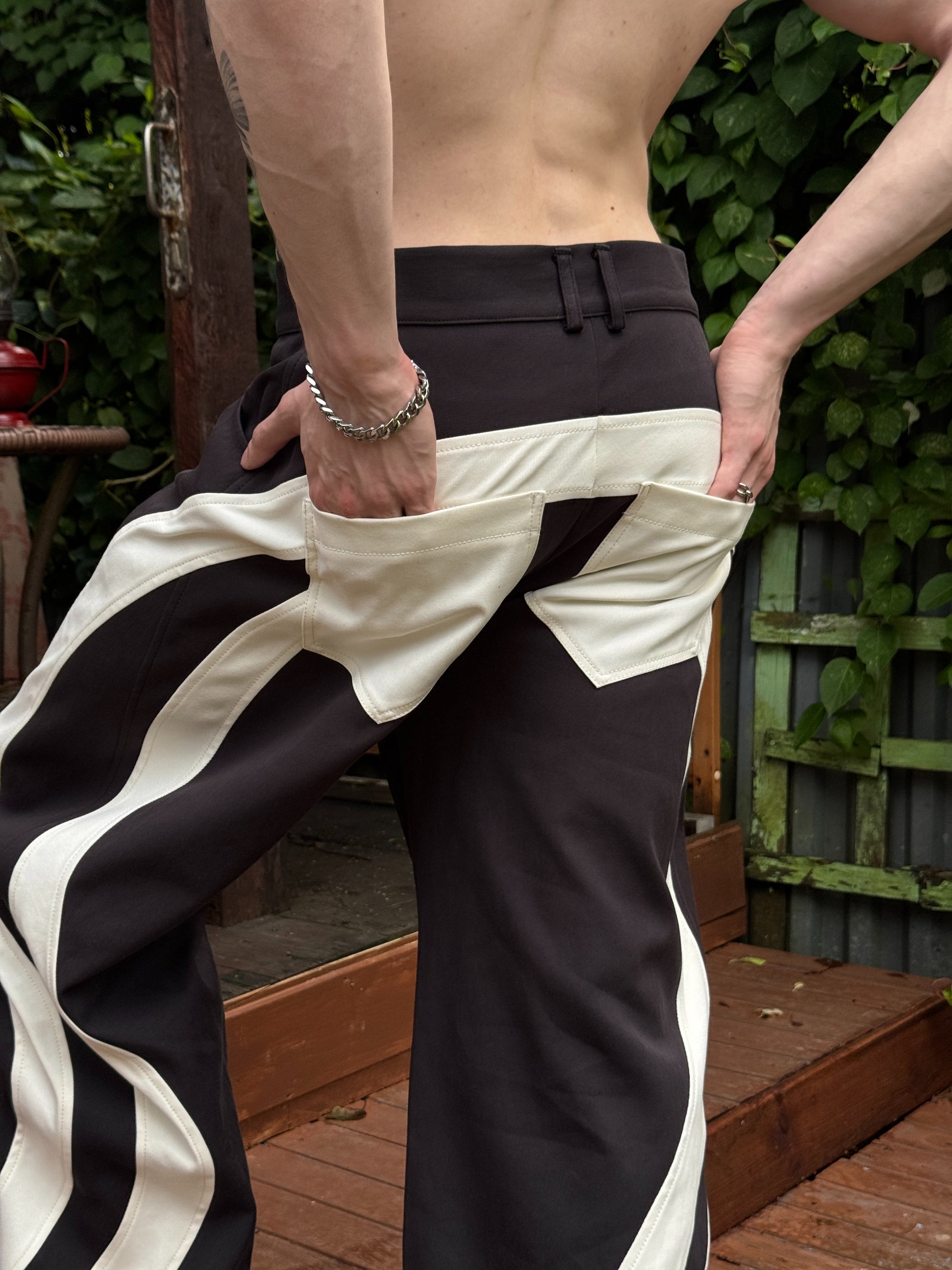 "Riding the Wave" Black Trousers