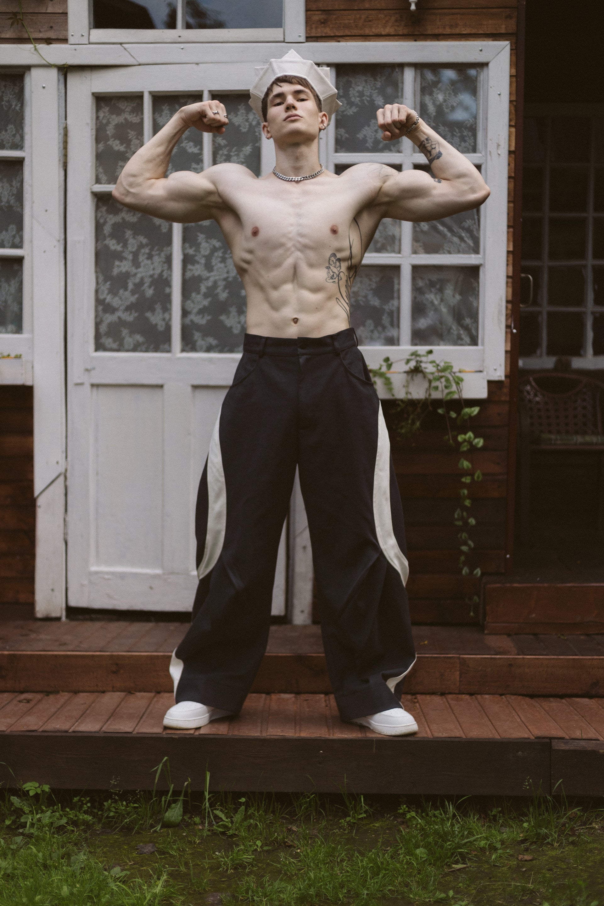"Riding the Wave" Black Trousers