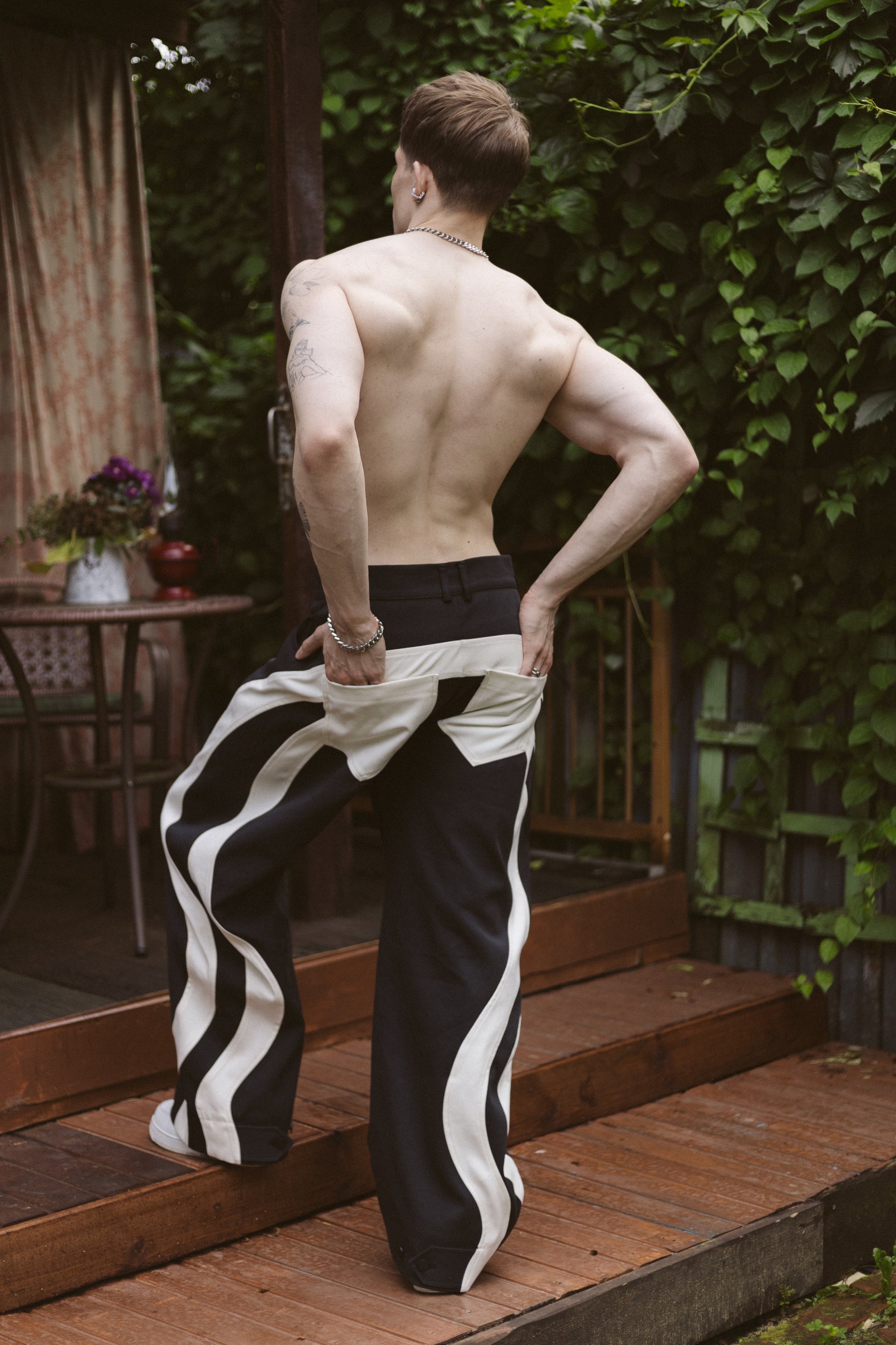"Riding the Wave" Black Trousers