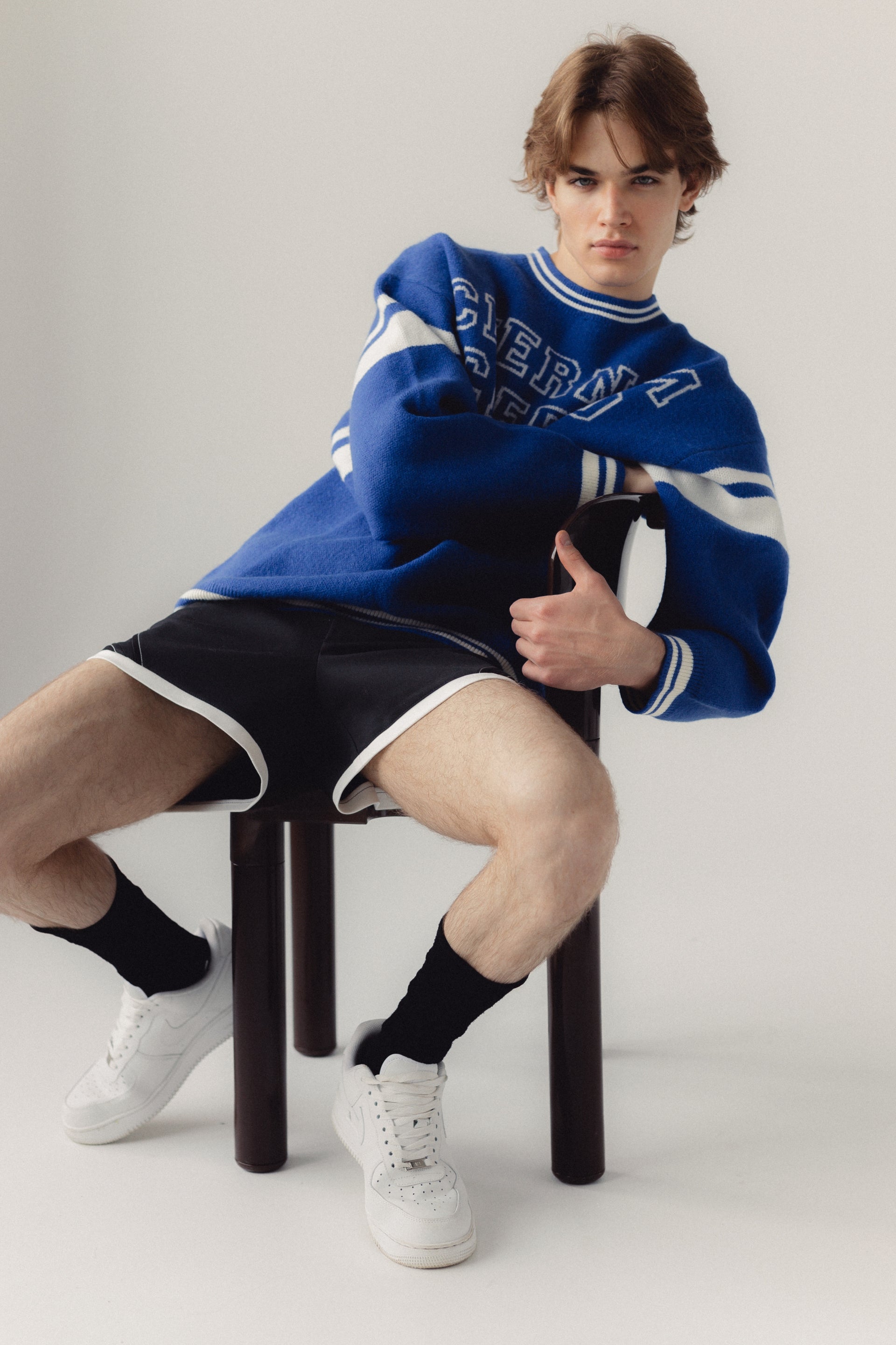 "Forward" Blue Sweater