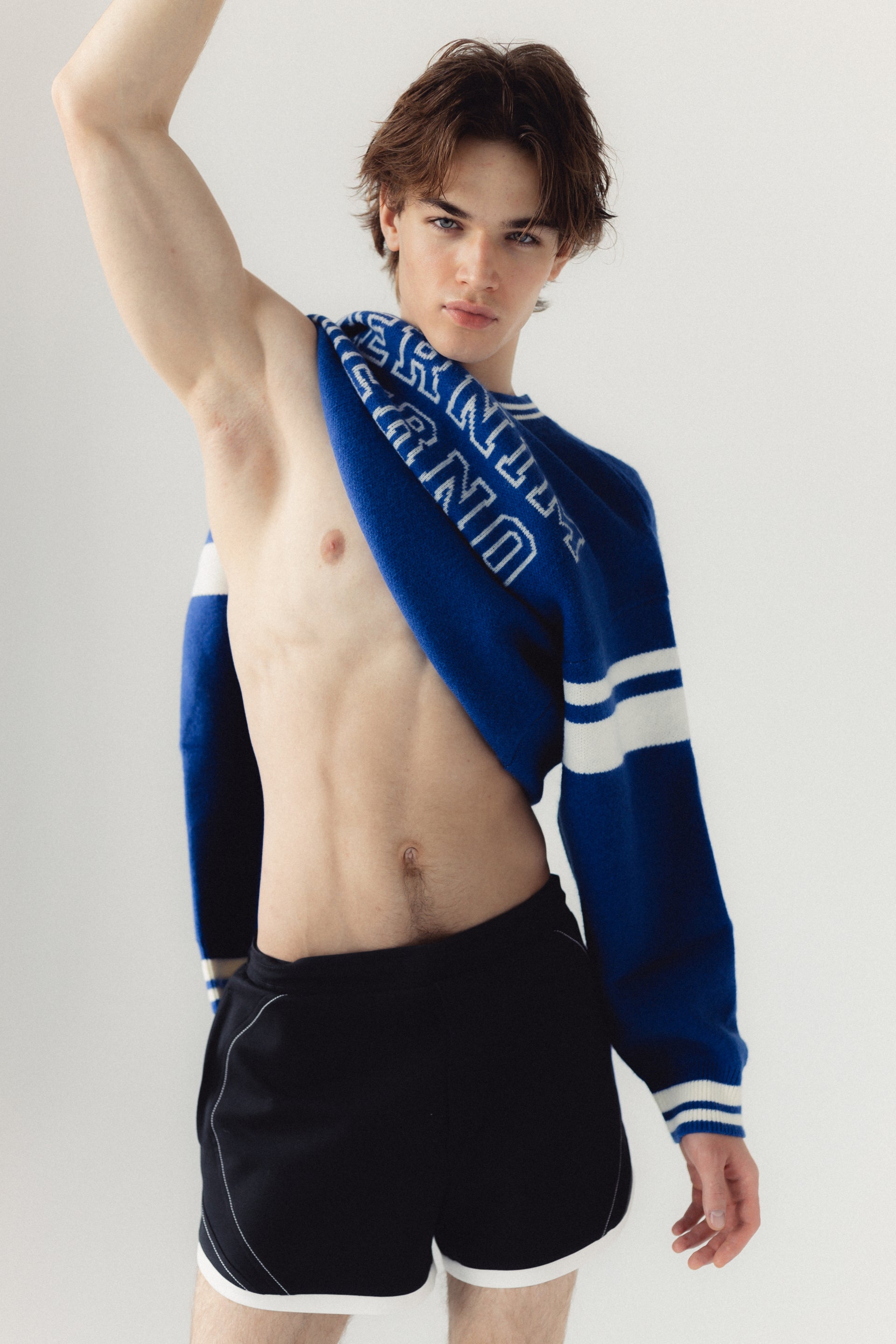 "Forward" Blue Sweater
