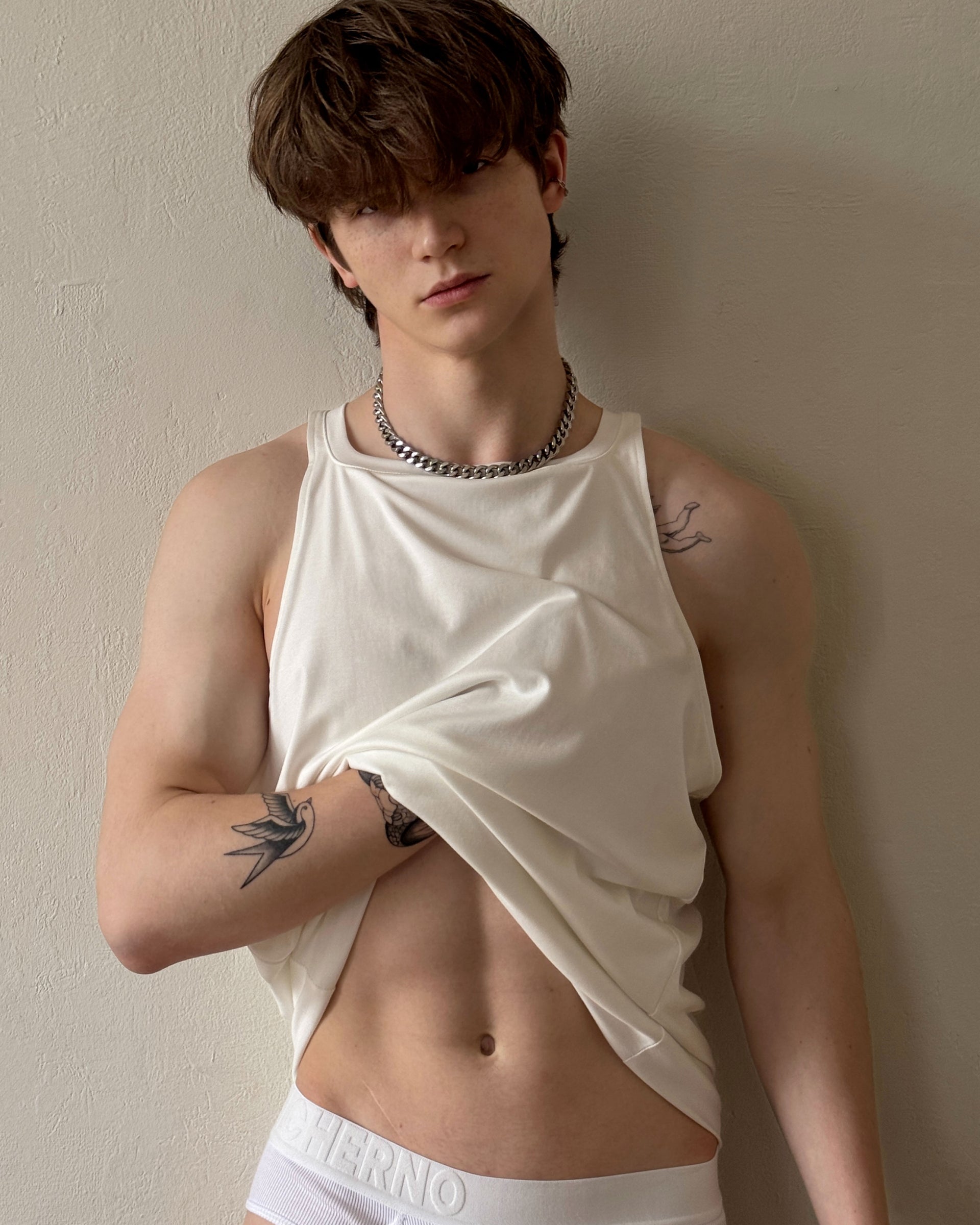 "Antique" White Tank Top