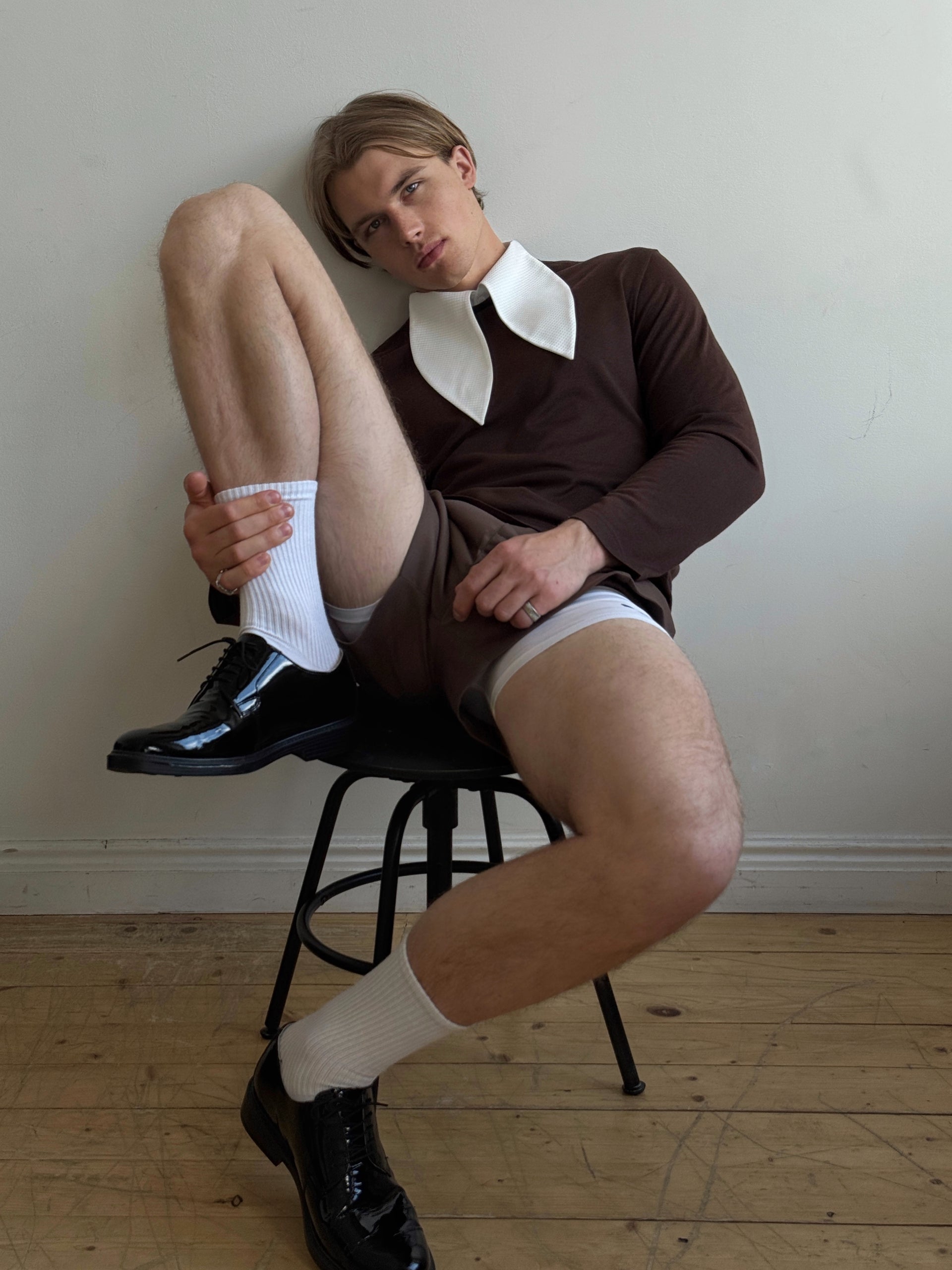 "No Frills" Brown Long Sleeve