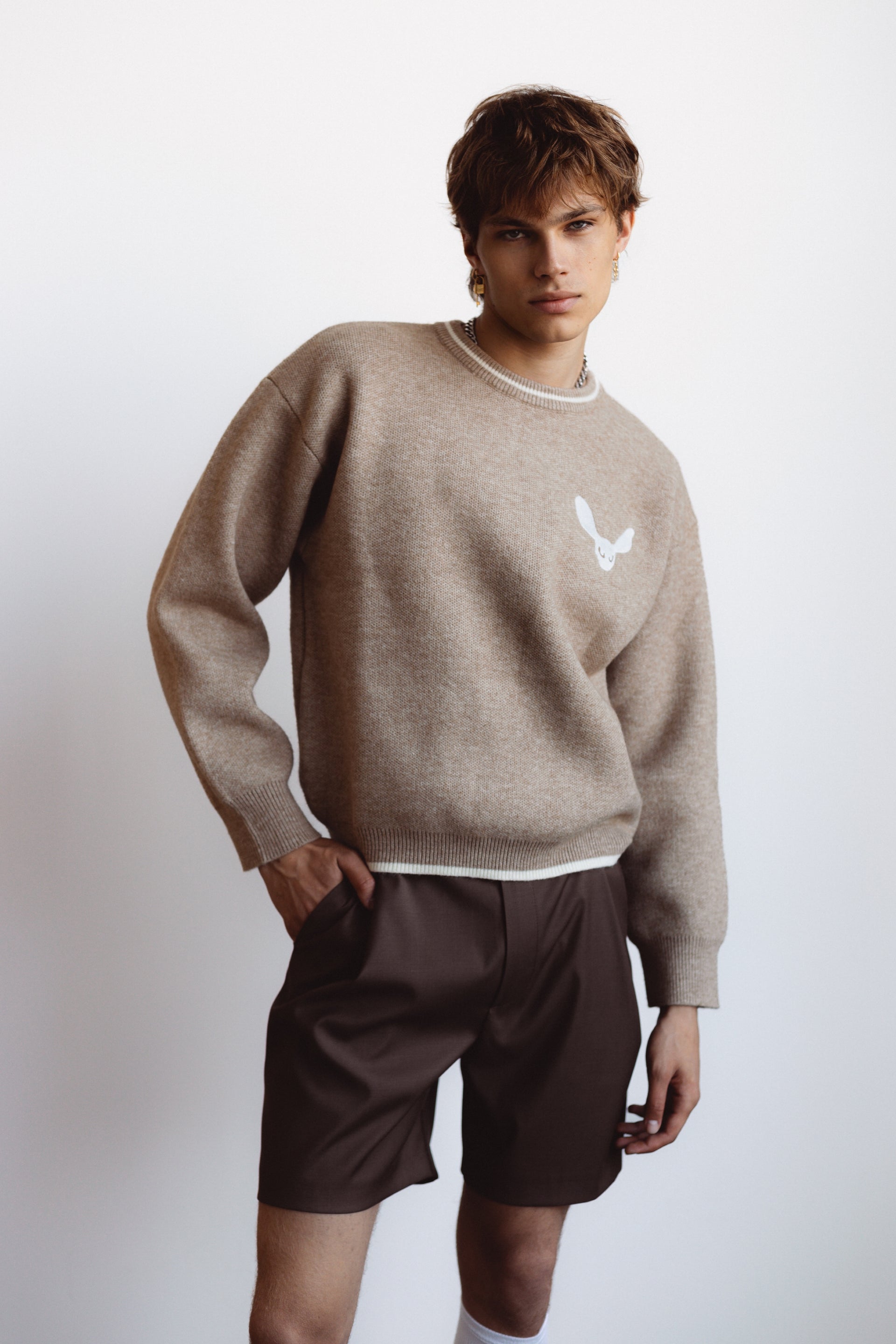 "Pleasant" Mocha Sweater
