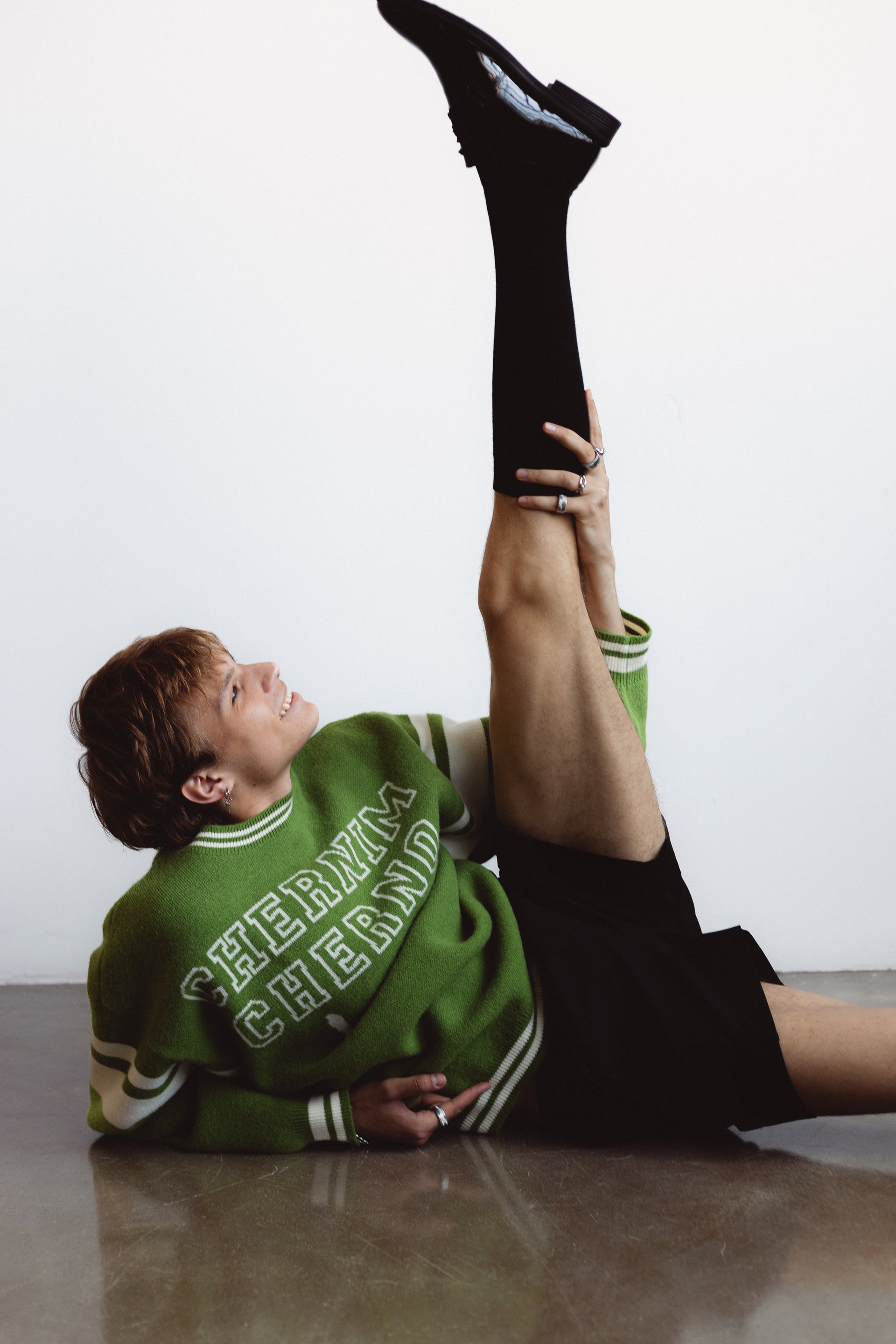 "Forward" Green Sweater