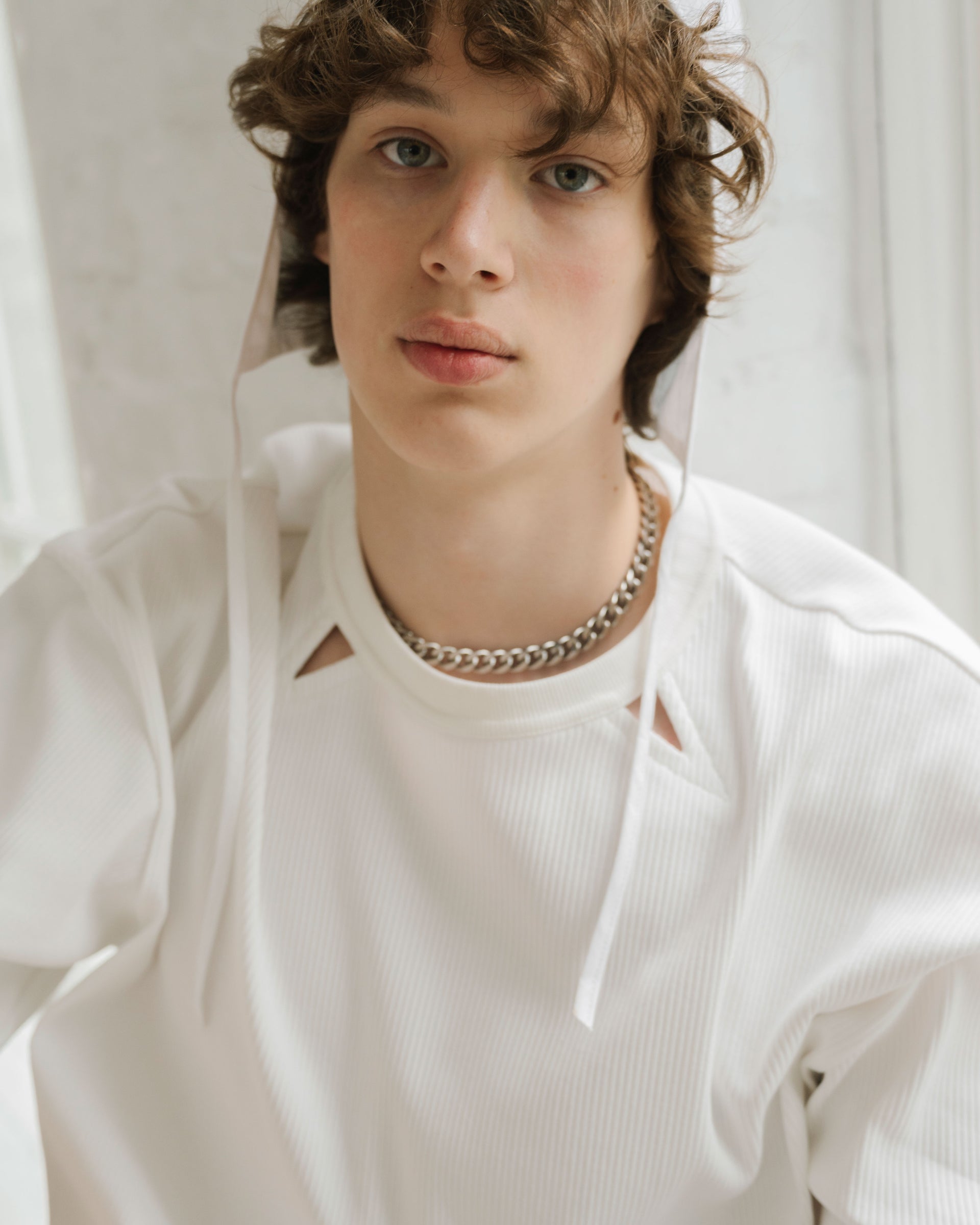 White Longsleeve "With Fangs"