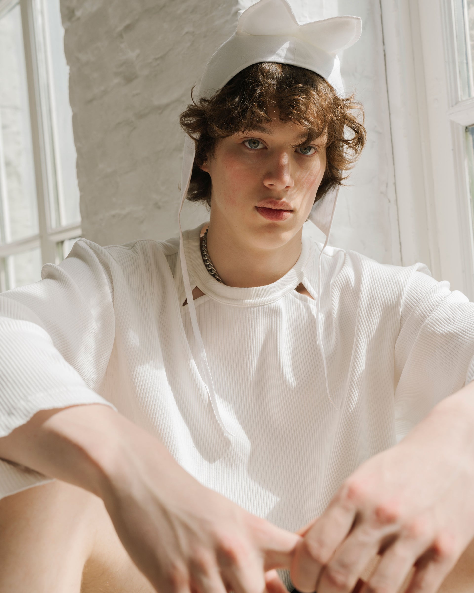 White Longsleeve "With Fangs"