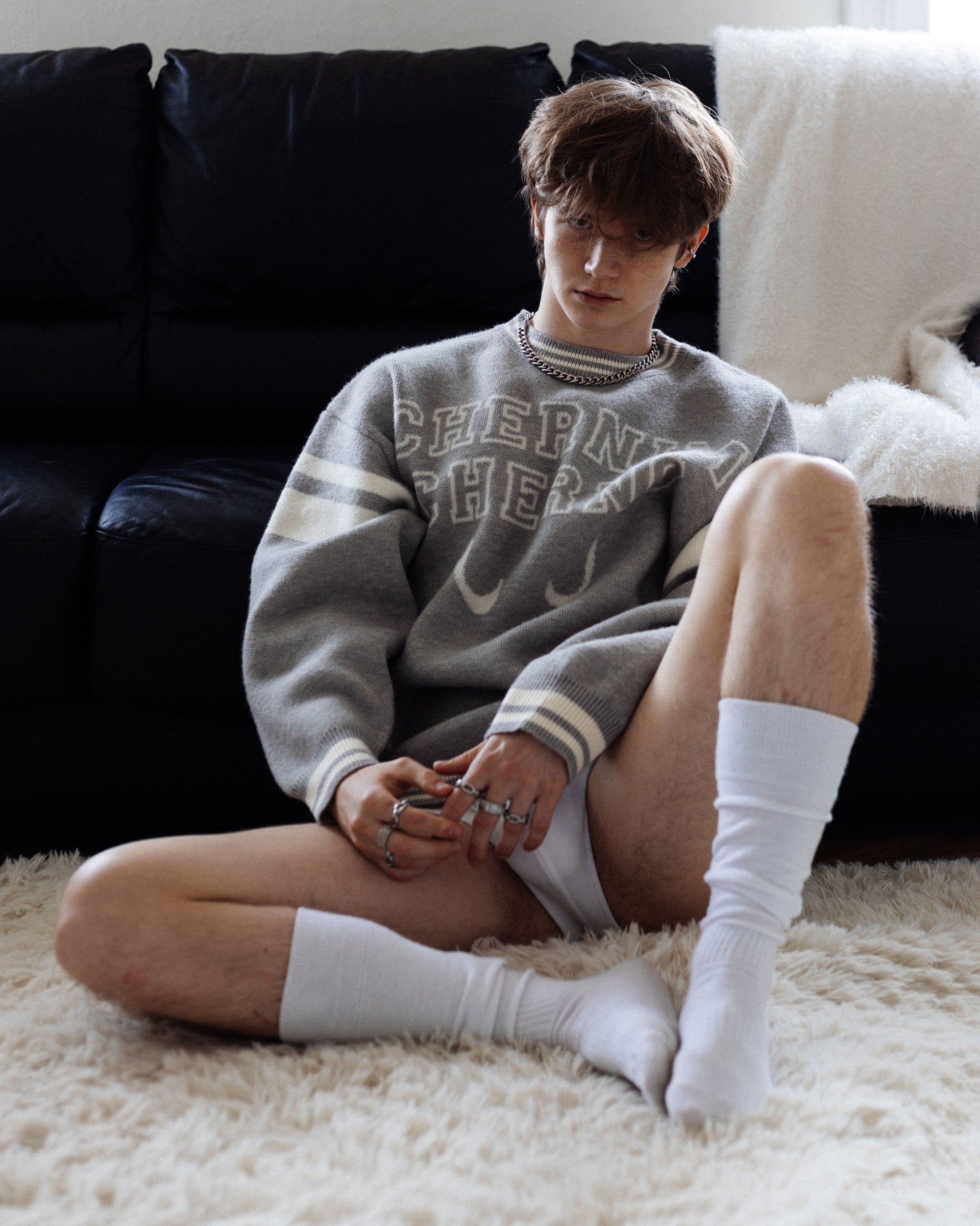 "Forward" Grey Sweater