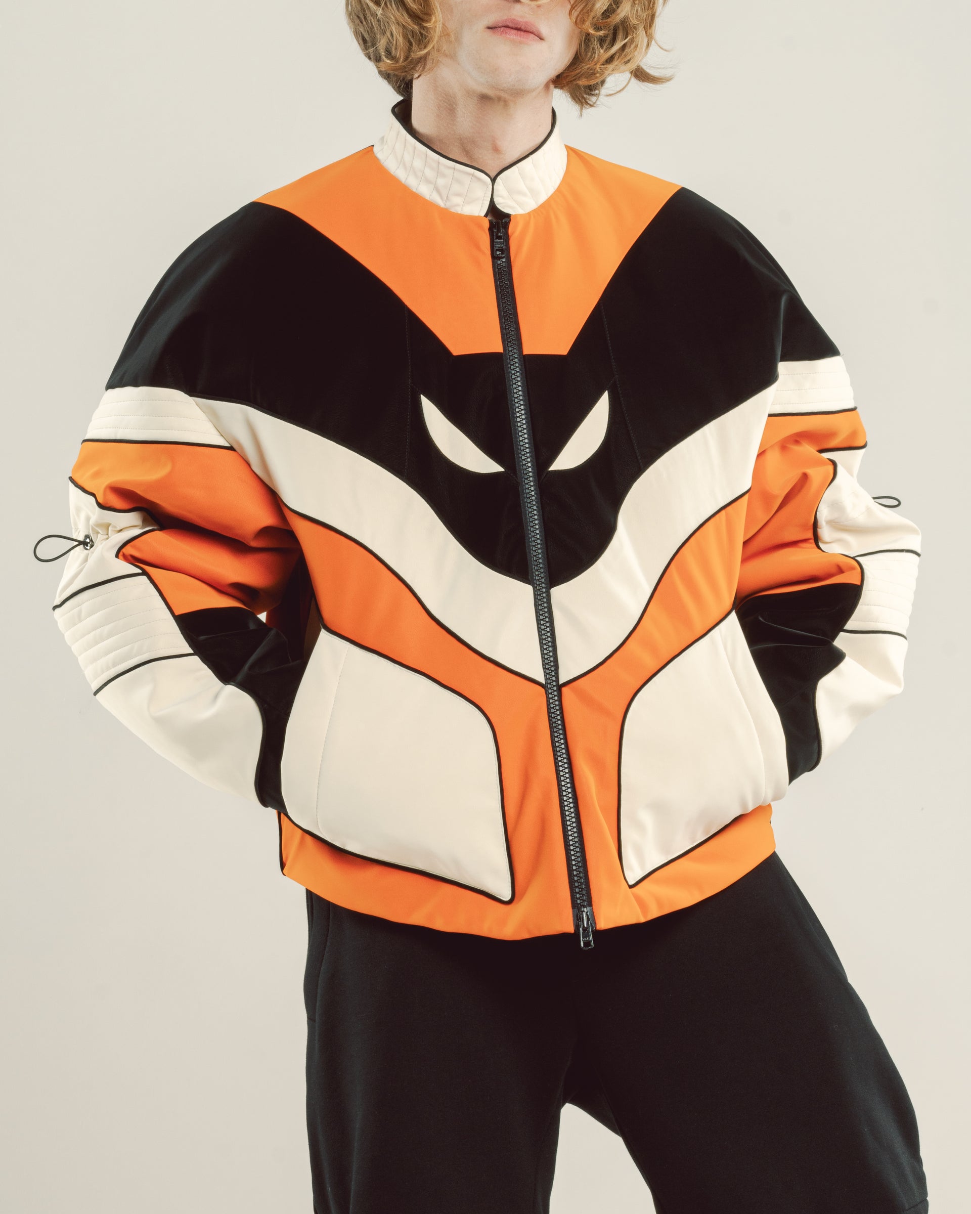 orange "chernish"moto jacket