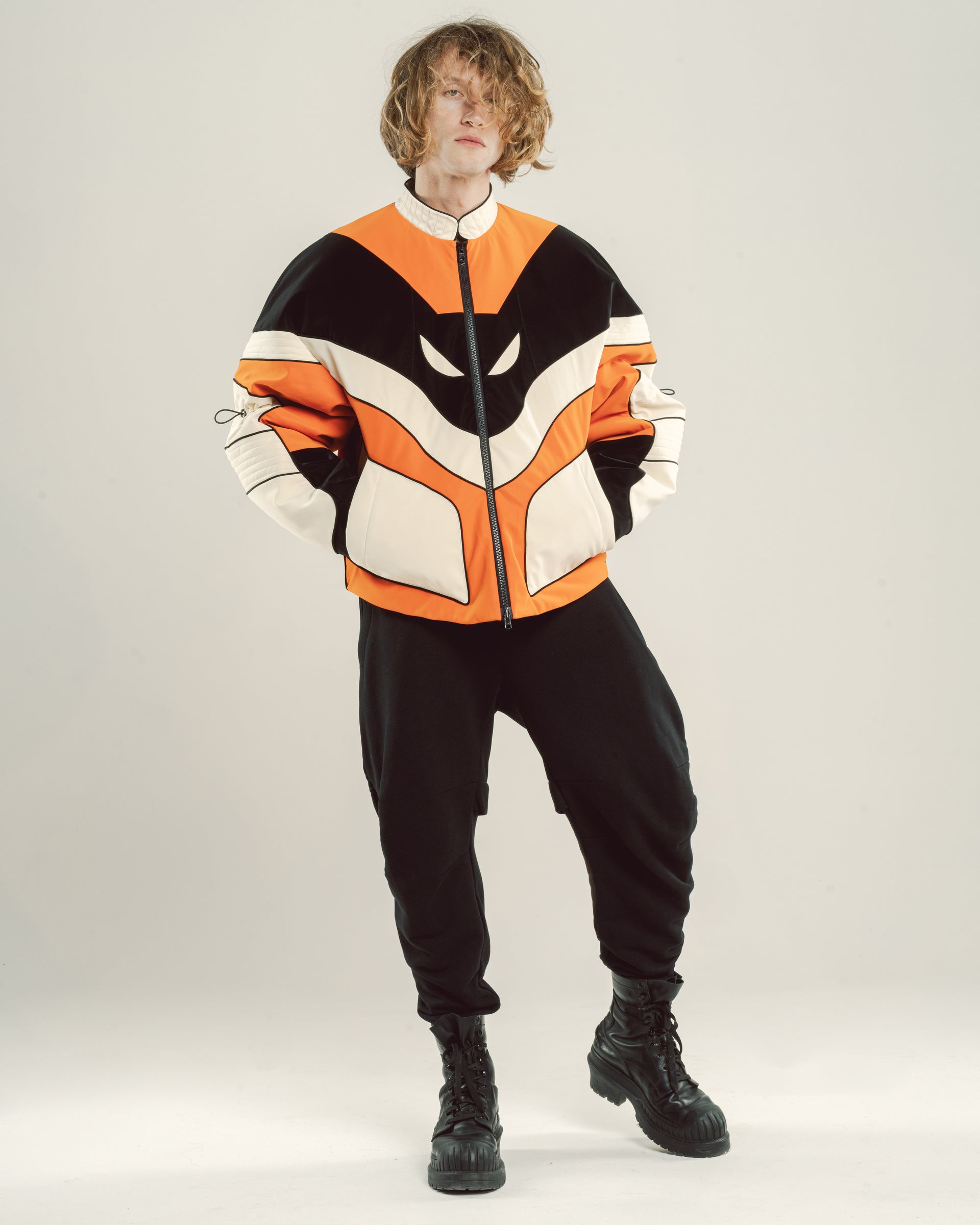 orange "chernish"moto jacket