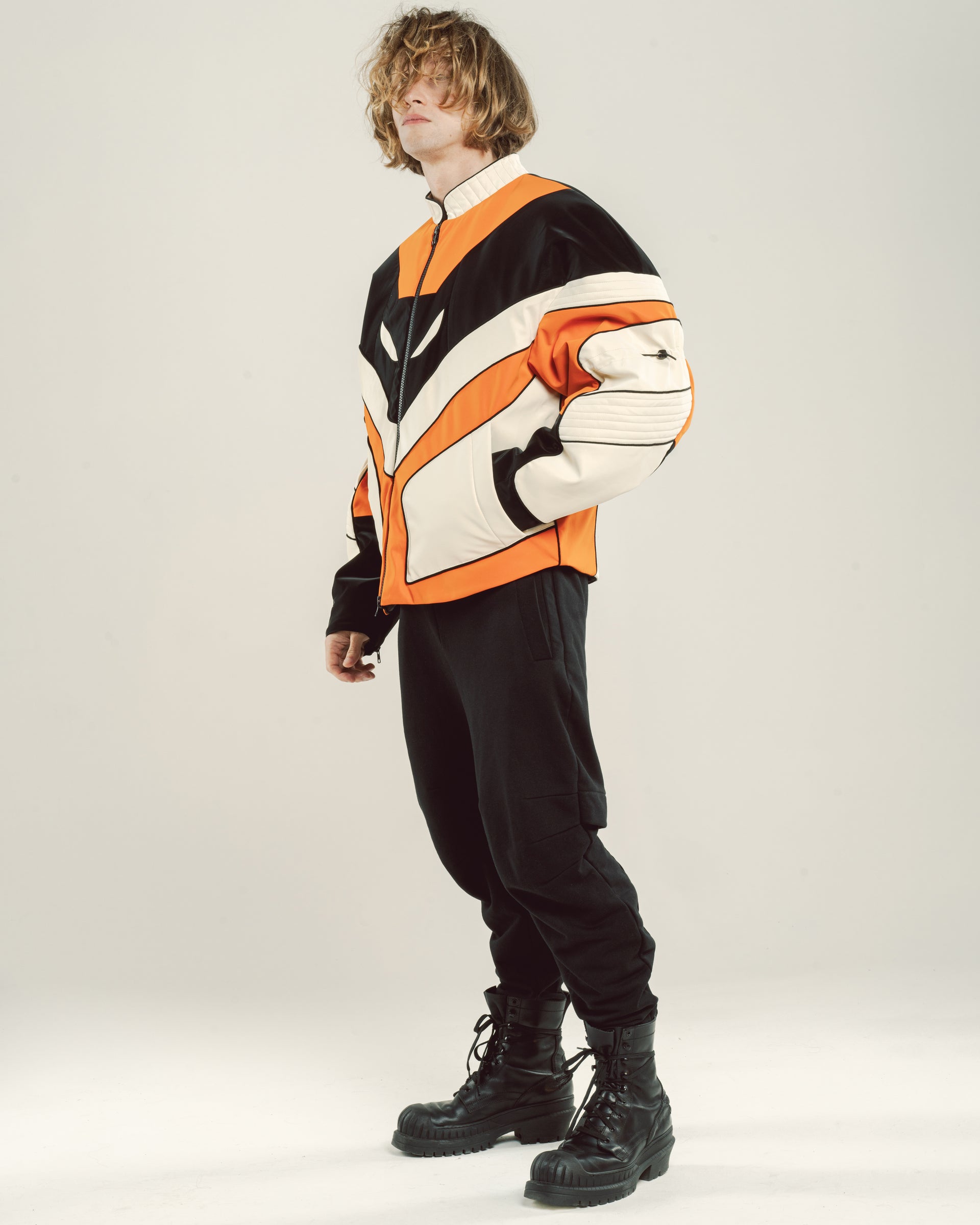 orange "chernish"moto jacket