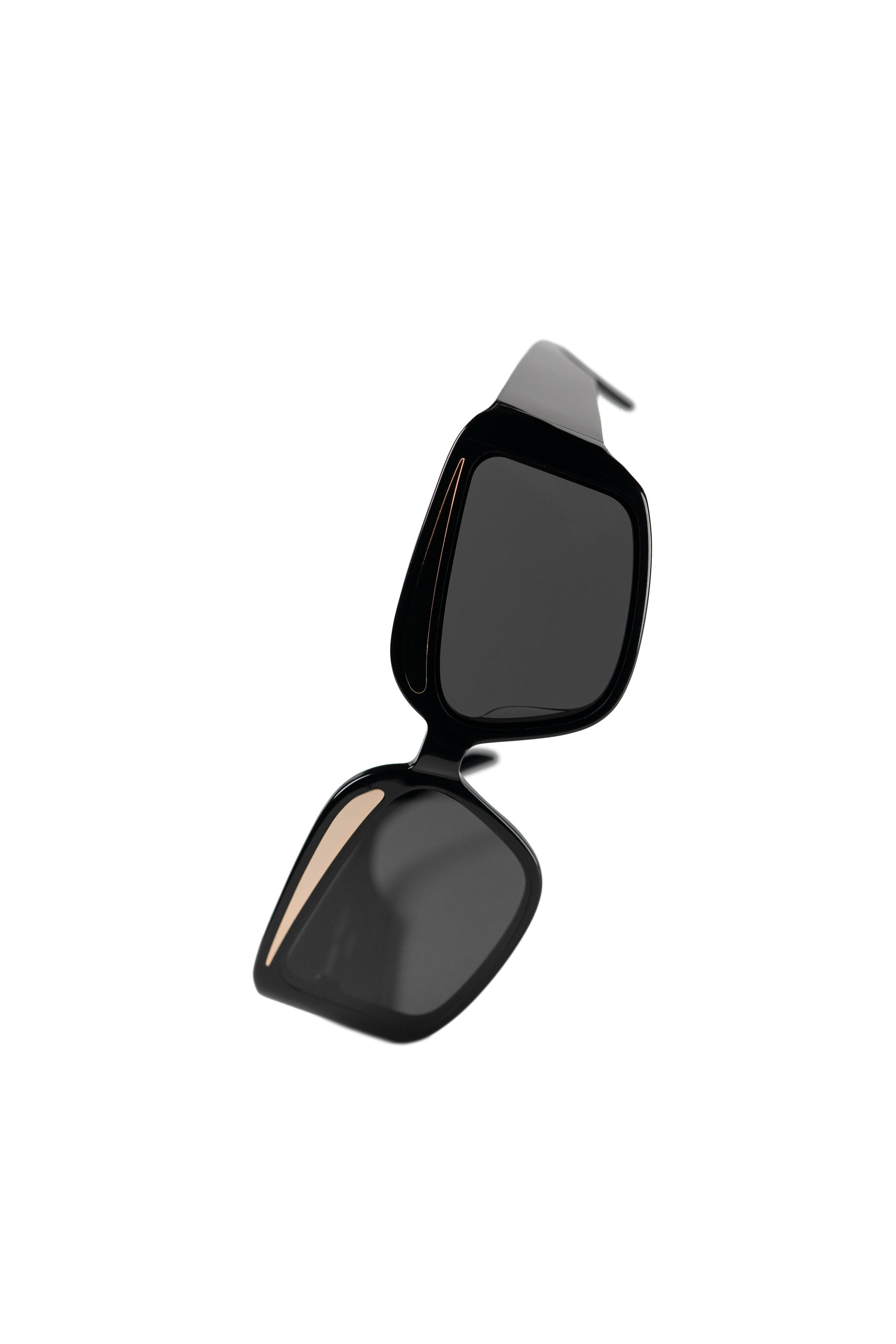 Fakoshima x ChernimCherno "Eyebrow" Sunglasses (Black–Gold)