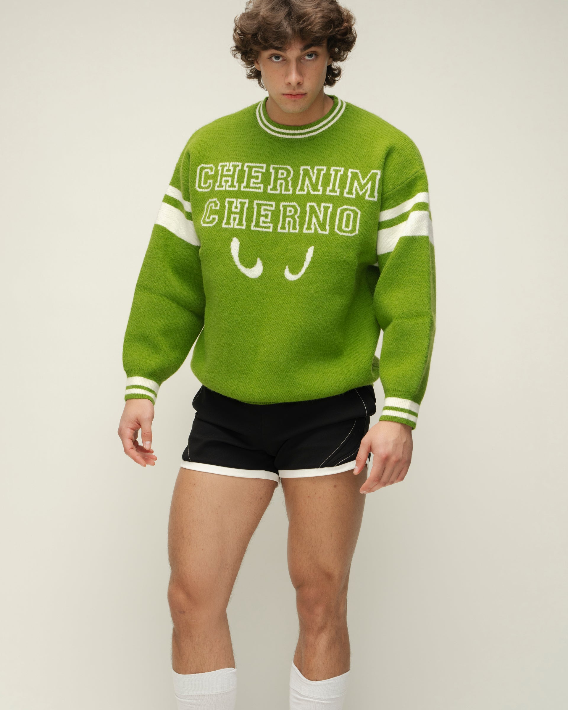 "Forward" Green Sweater