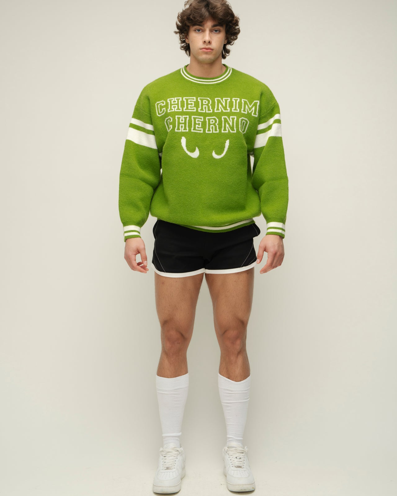 "Forward" Green Sweater