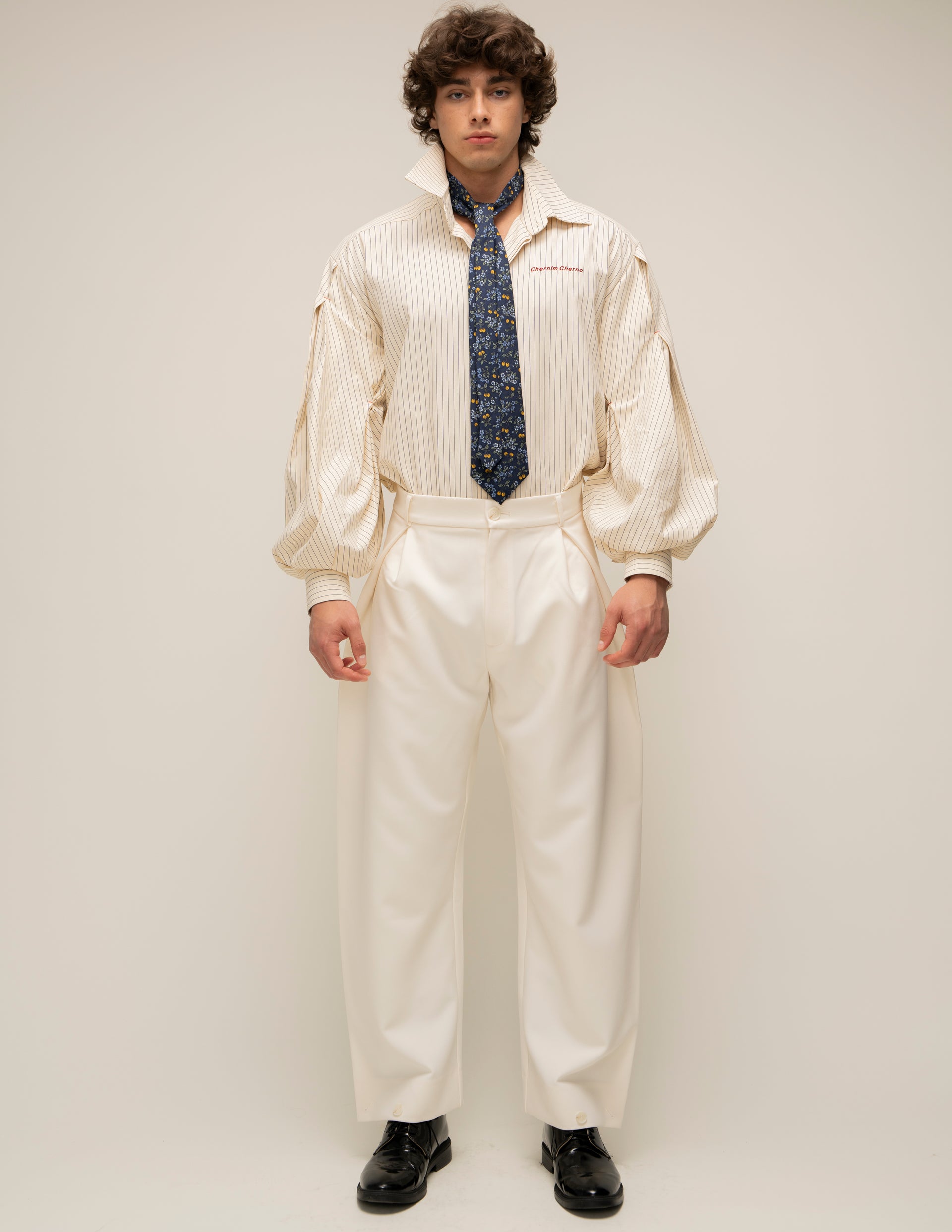 "Origami" Milk Trousers