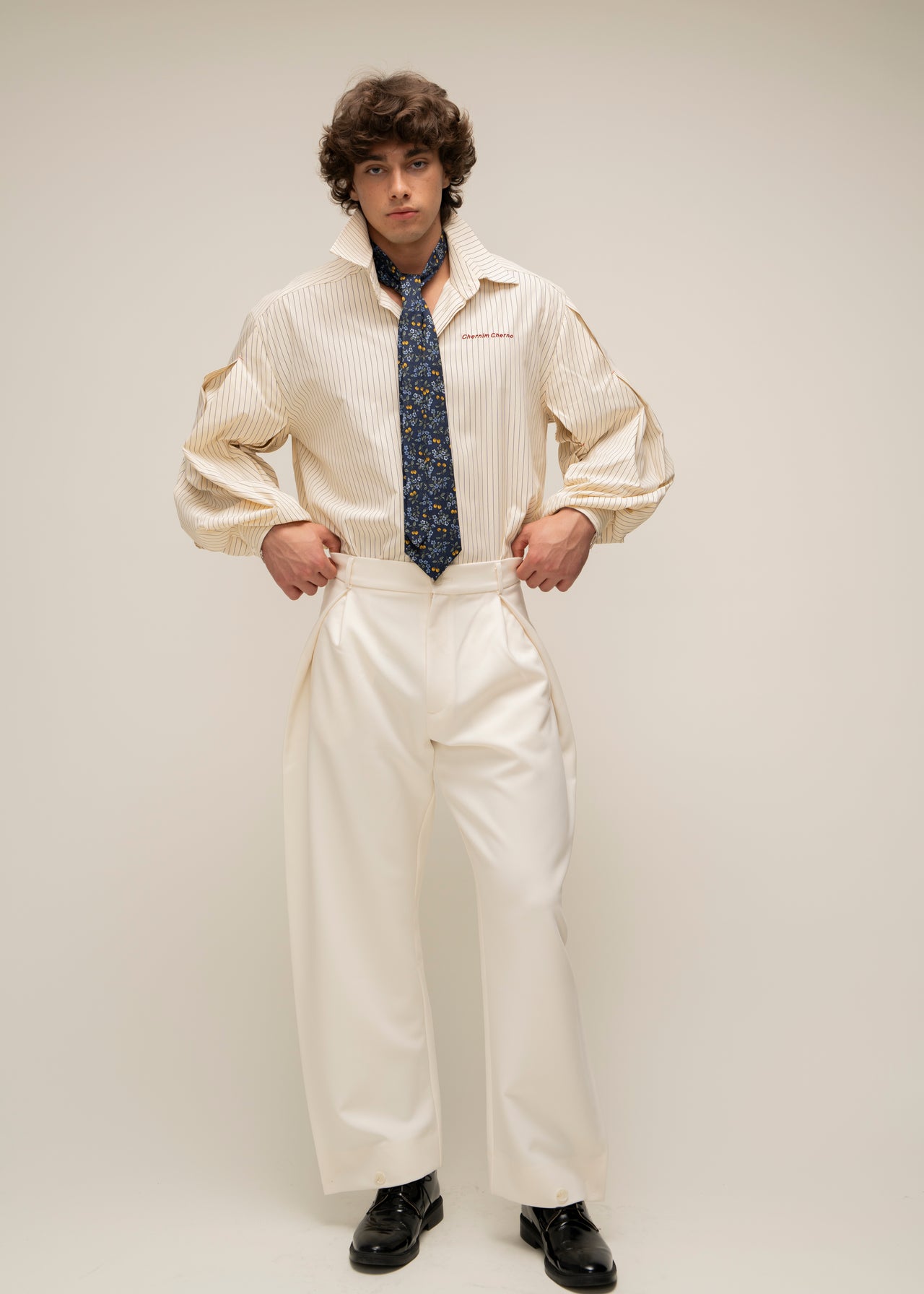 "Origami" Milk Trousers