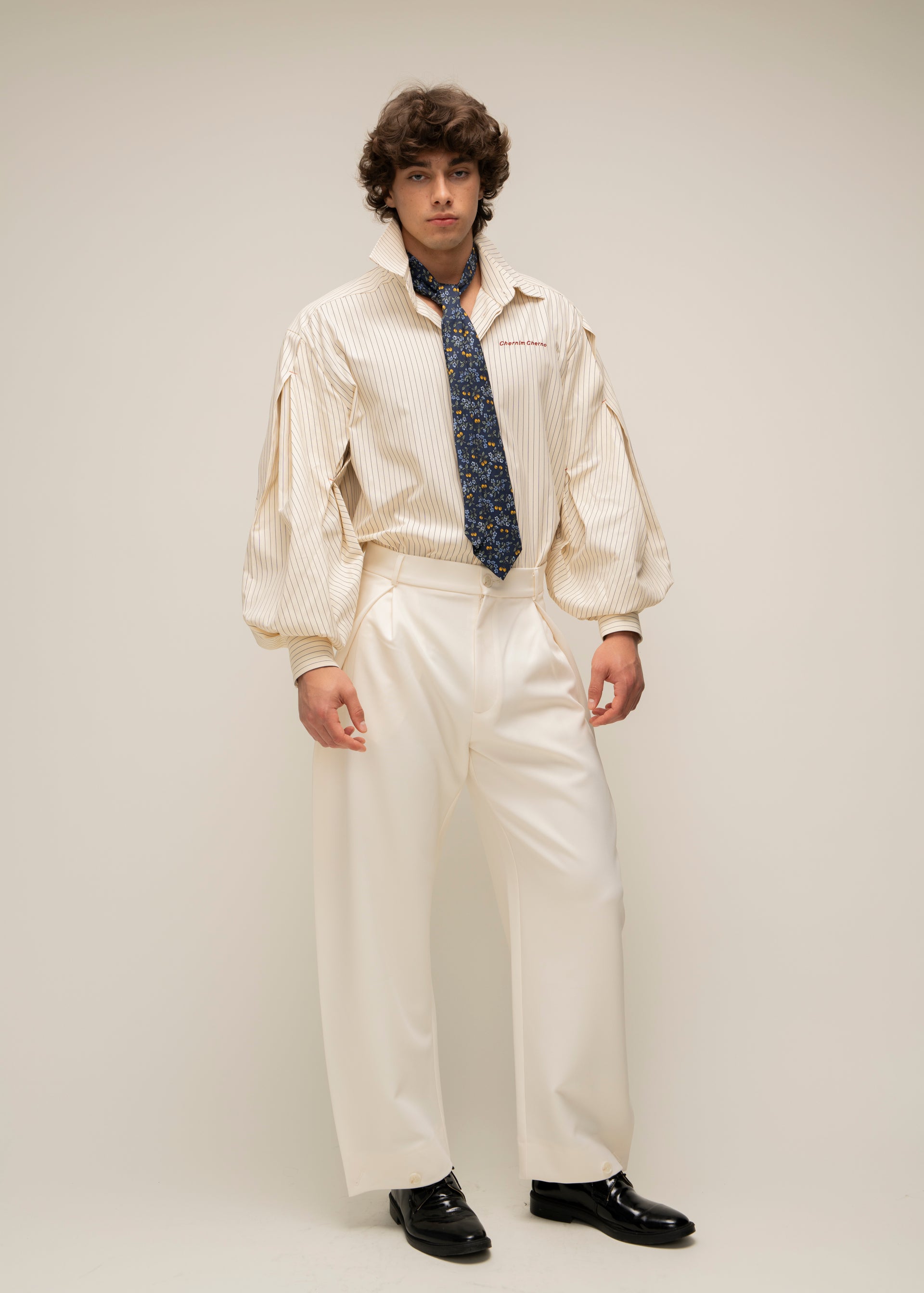 "Origami" Milk Trousers