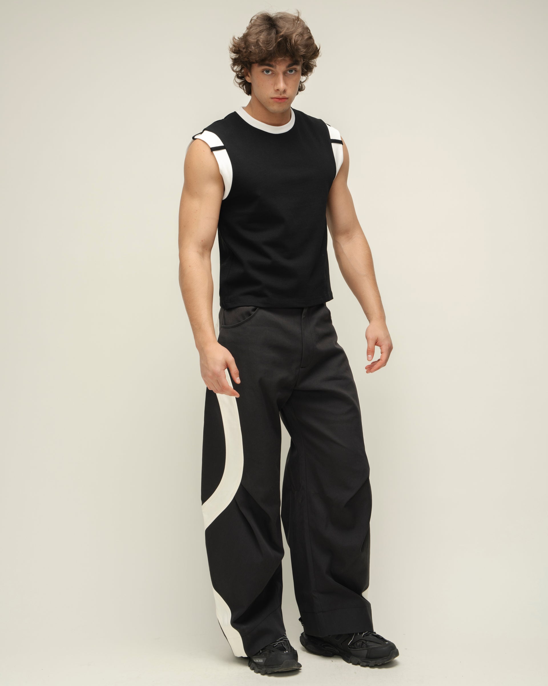 "Riding the Wave" Black Trousers