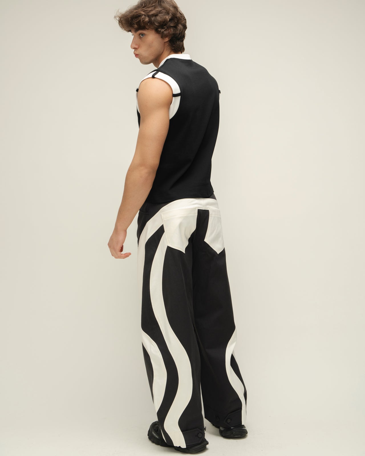 "Riding the Wave" Black Trousers