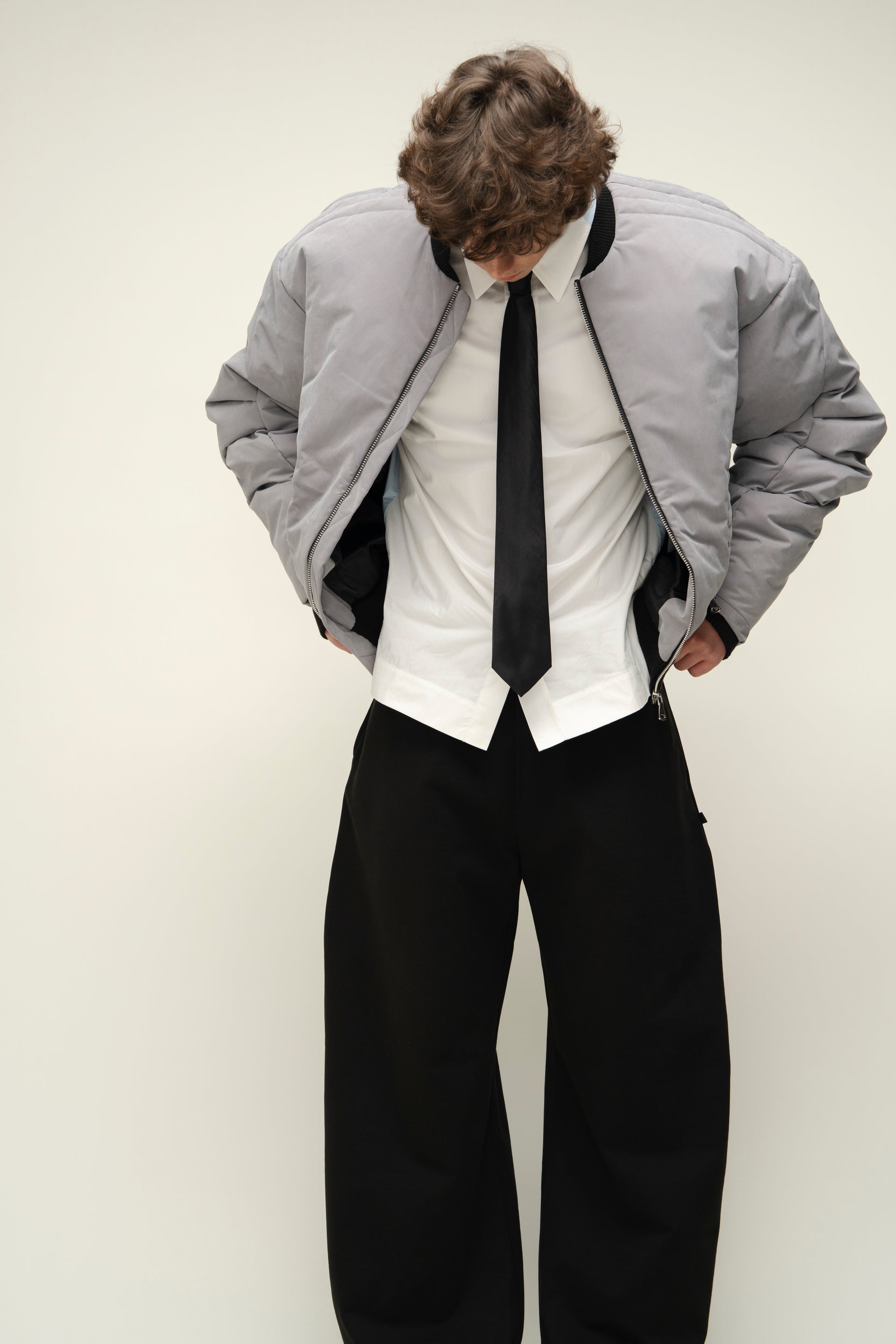 Grey Bomber Jacket