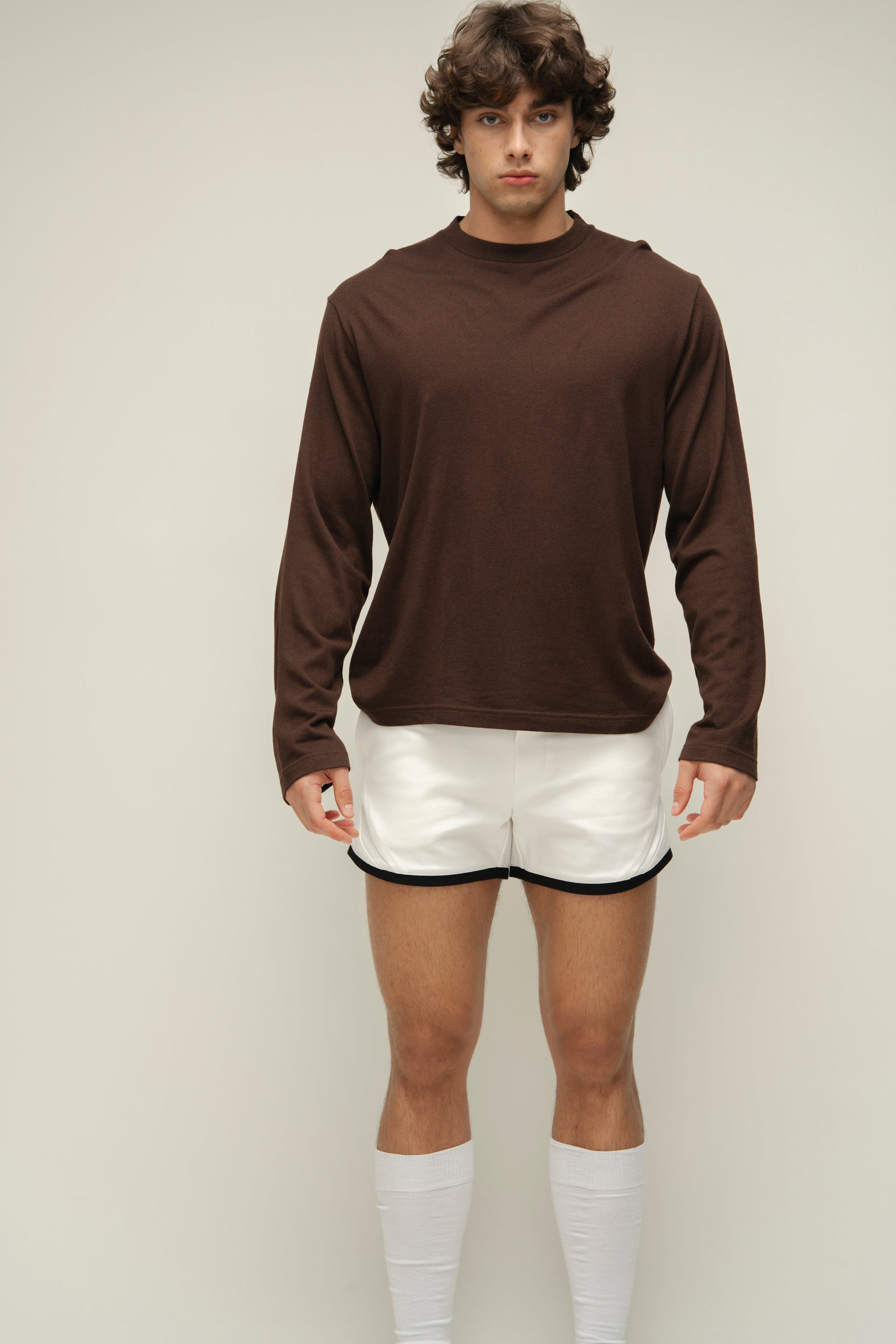 "No Frills" Brown Long Sleeve