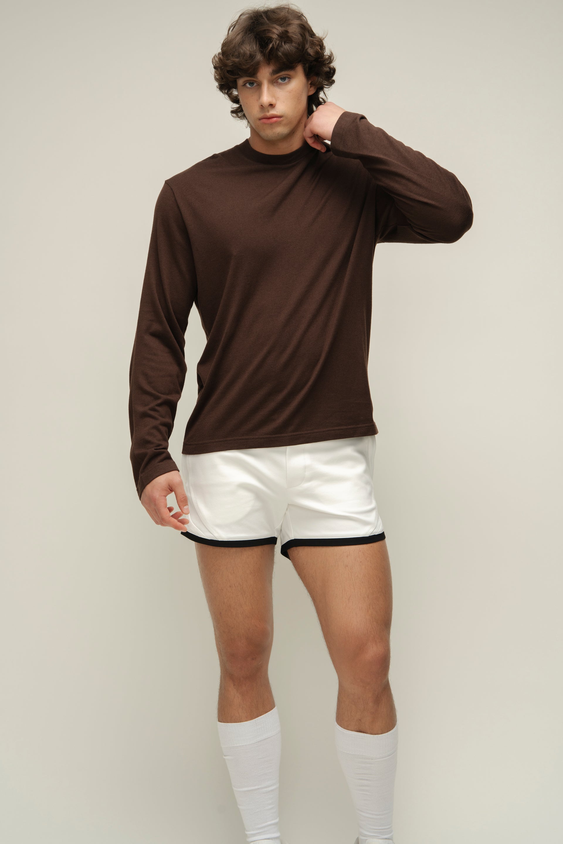 "No Frills" Brown Long Sleeve