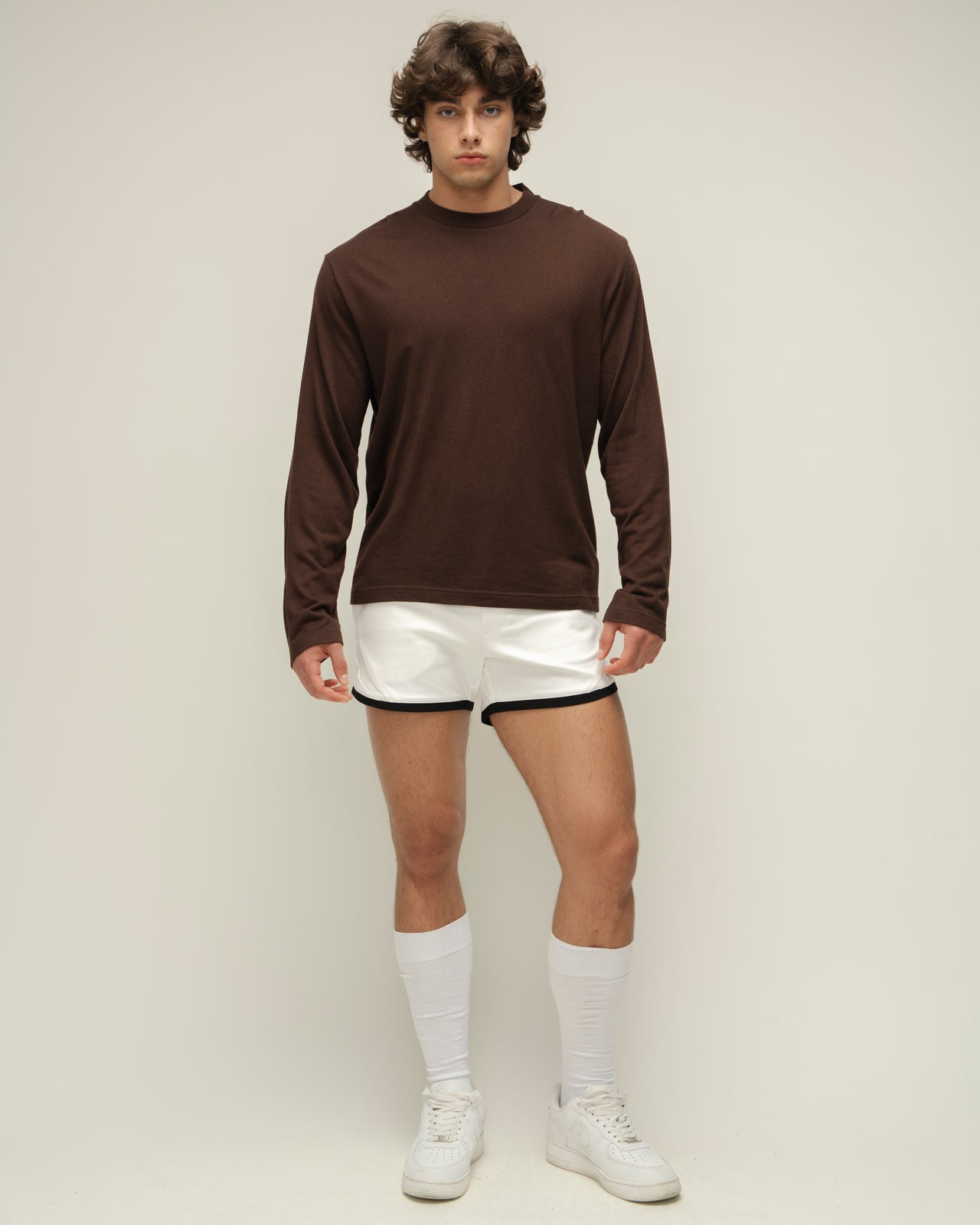 "No Frills" Brown Long Sleeve