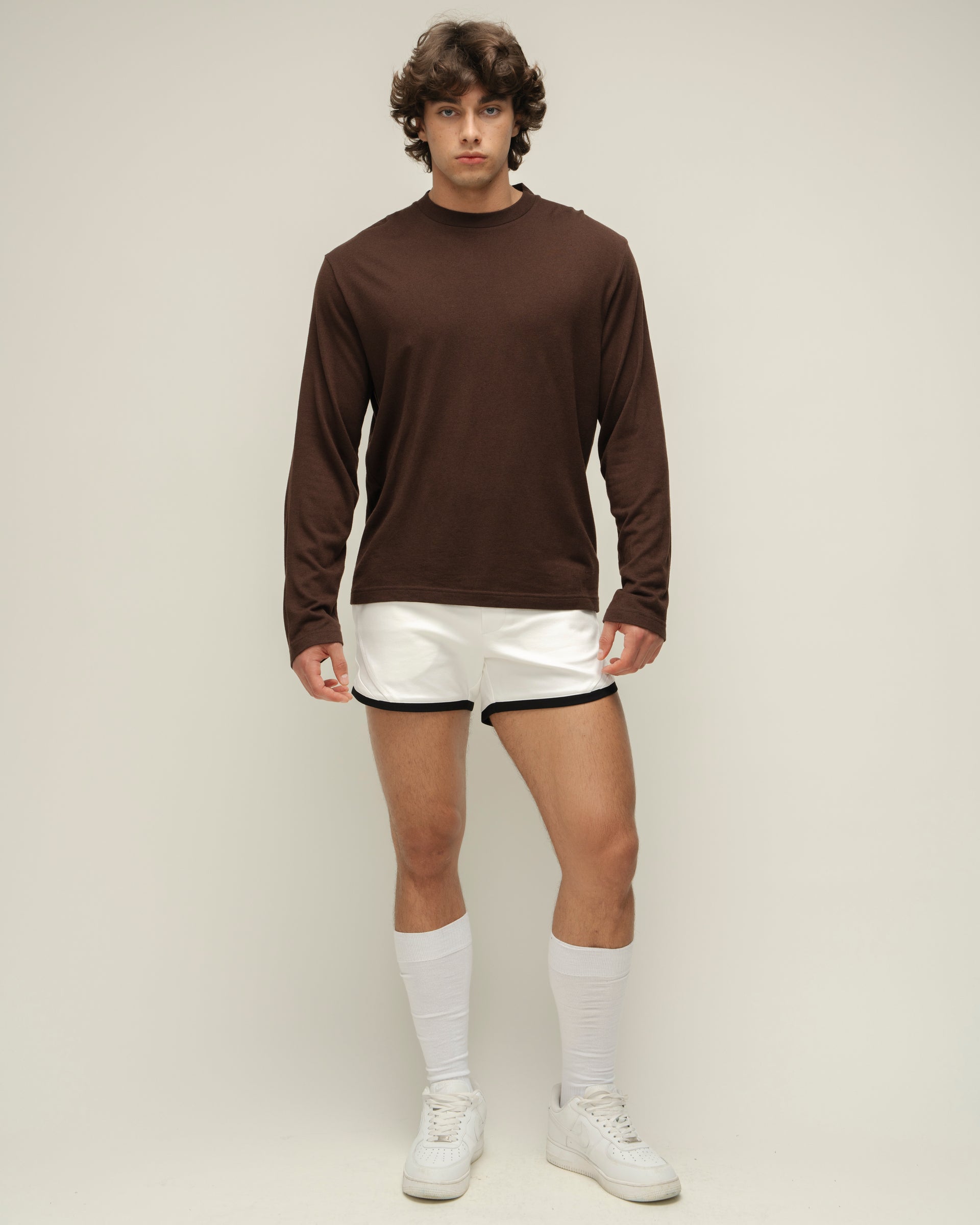 "No Frills" Brown Long Sleeve